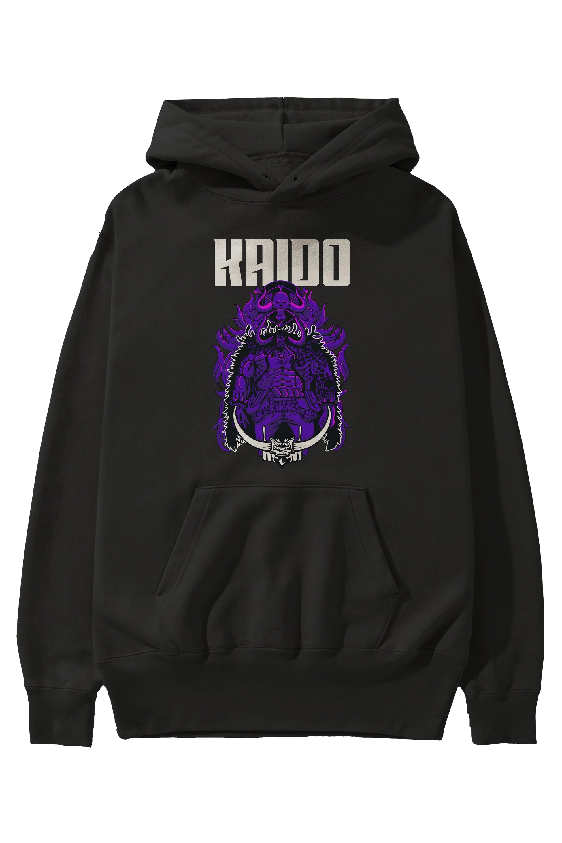 Kaido Anime Ön Baskılı Hoodie Oversize Kapüşonlu Sweatshirt Erkek Kadın Unisex