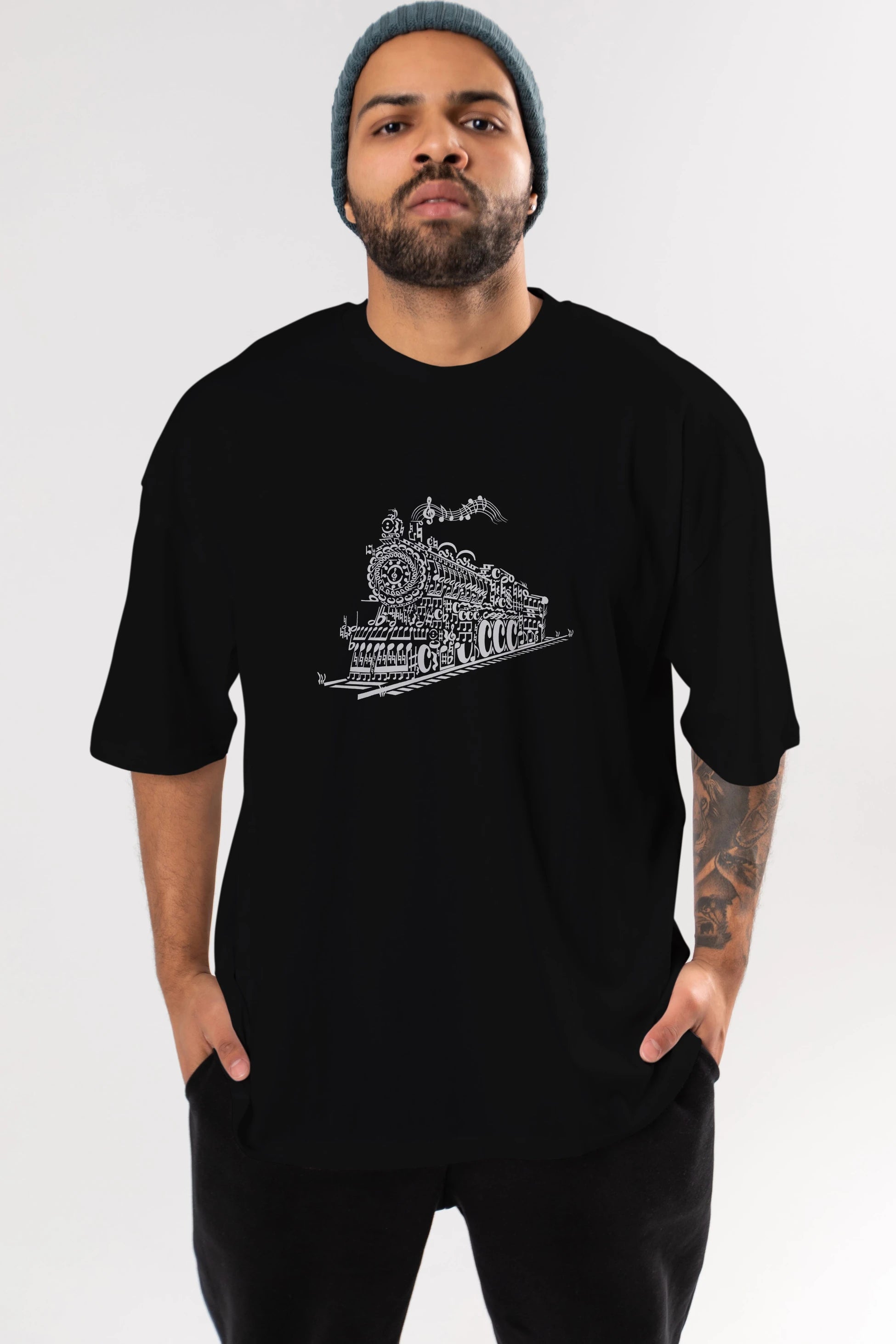 Train Song Ön Baskılı Oversize t-shirt %100 pamuk Erkek Kadın Unisex