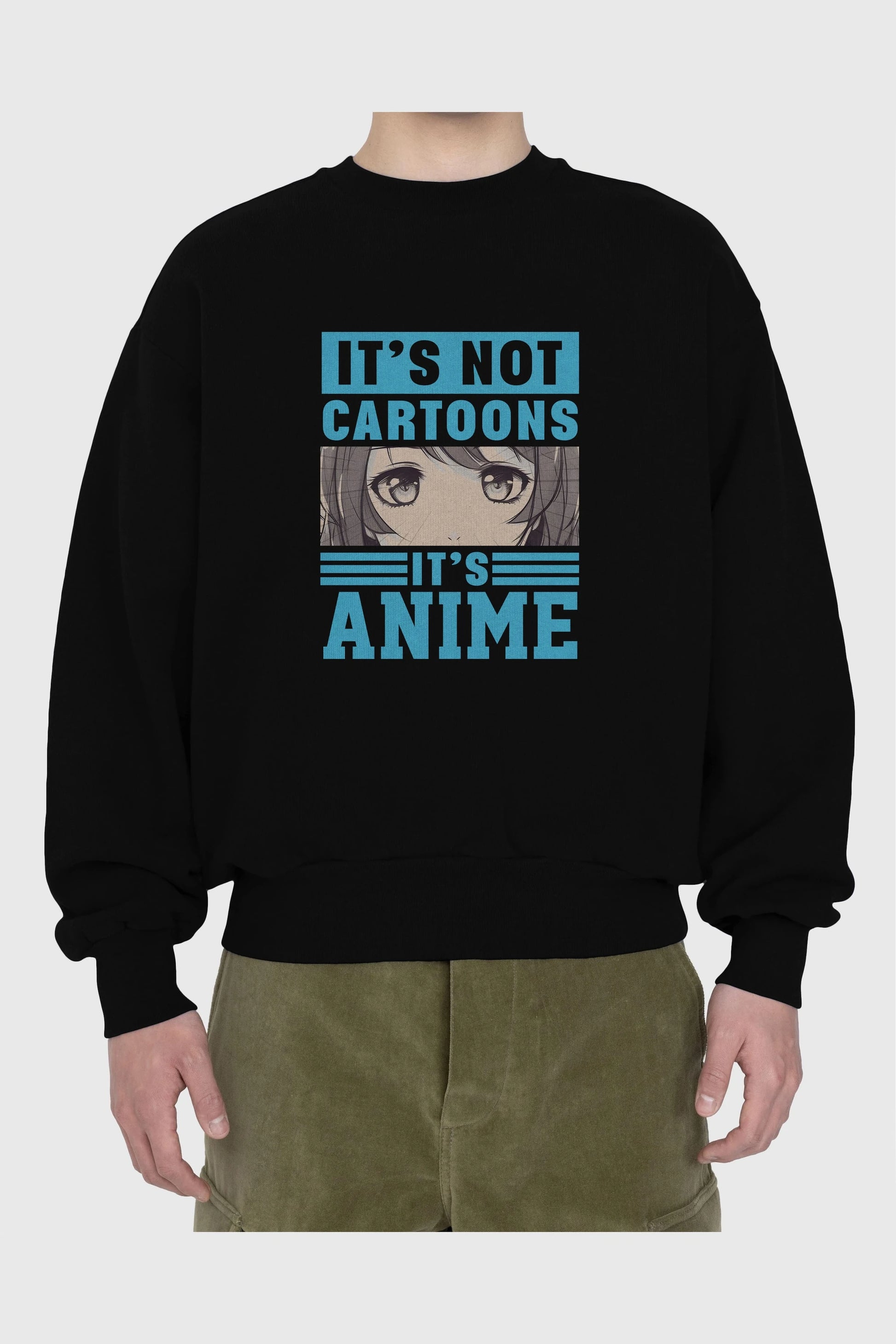 Its Anime Ön Baskılı Anime Oversize Sweatshirt Erkek Kadın Unisex