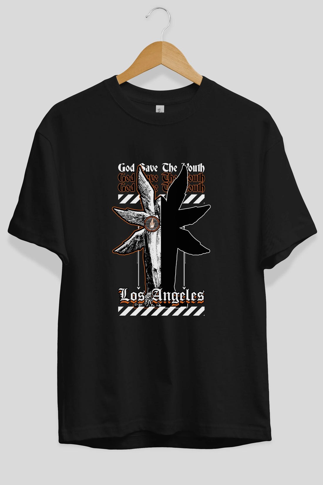 God Save The Youth Ön Baskılı Oversize t-shirt Erkek Kadın Unisex