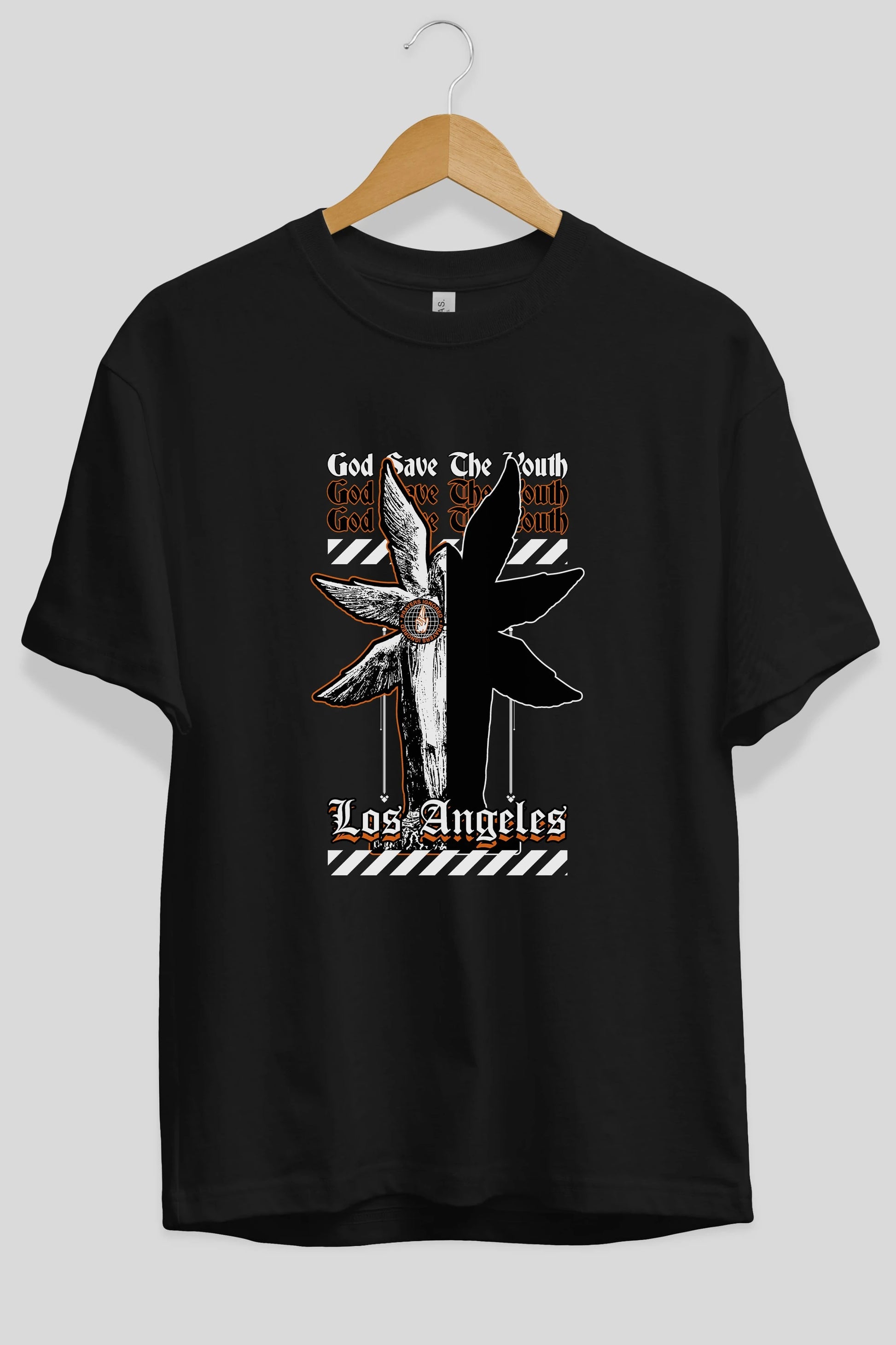God Save The Youth Ön Baskılı Oversize t-shirt Erkek Kadın Unisex
