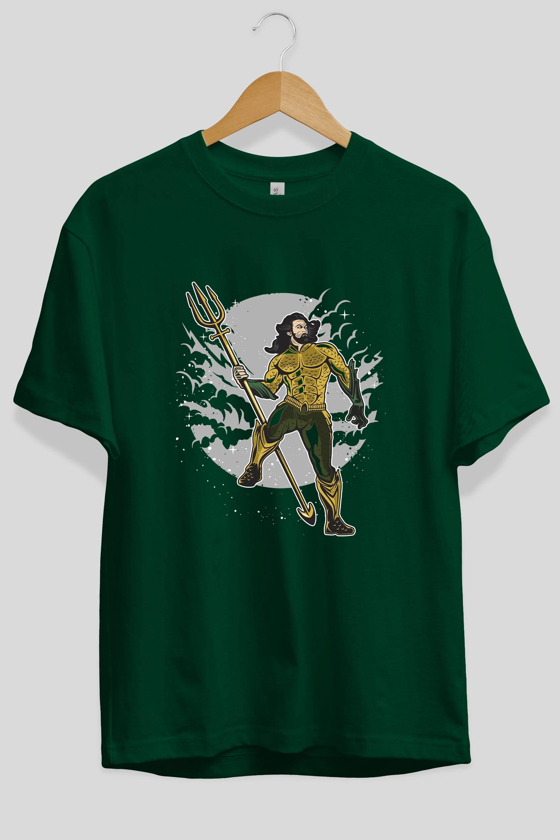 AQUAMAN Ön Baskılı Oversize t-shirt Erkek Kadın Unisex %100 Pamuk tişort