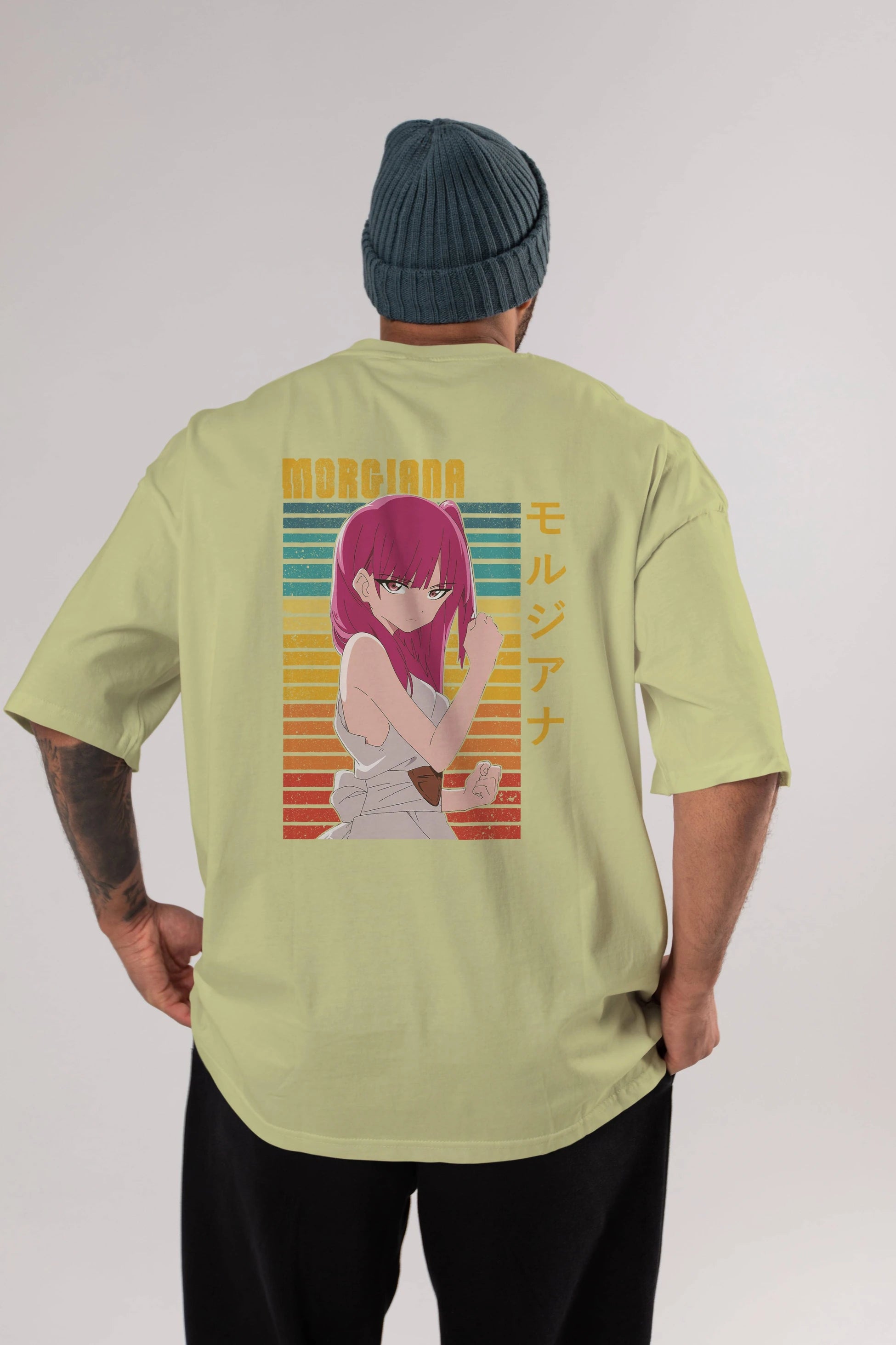 Morgiana 3 Anime Arka Baskılı Oversize t-shirt Erkek Kadın Unisex