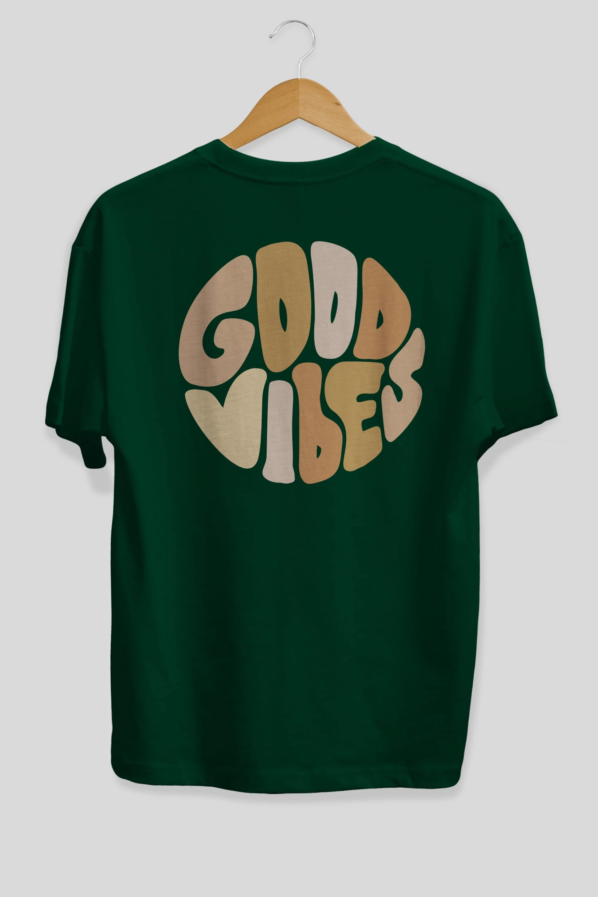 Good Vibes Yazılı 3 Arka Baskılı Oversize t-shirt Erkek Kadın Unisex