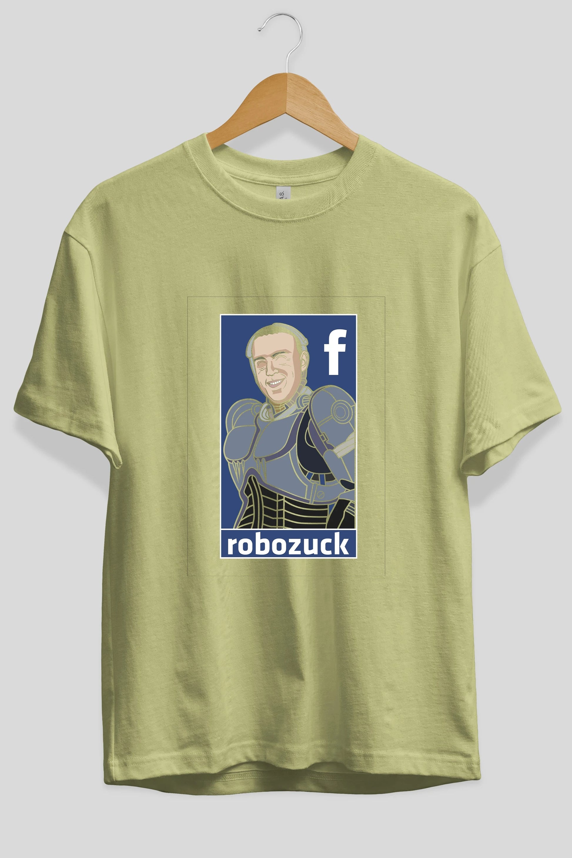 Robozuck Ön Baskılı Oversize t-shirt Erkek Kadın Unisex %100 Pamuk tişort