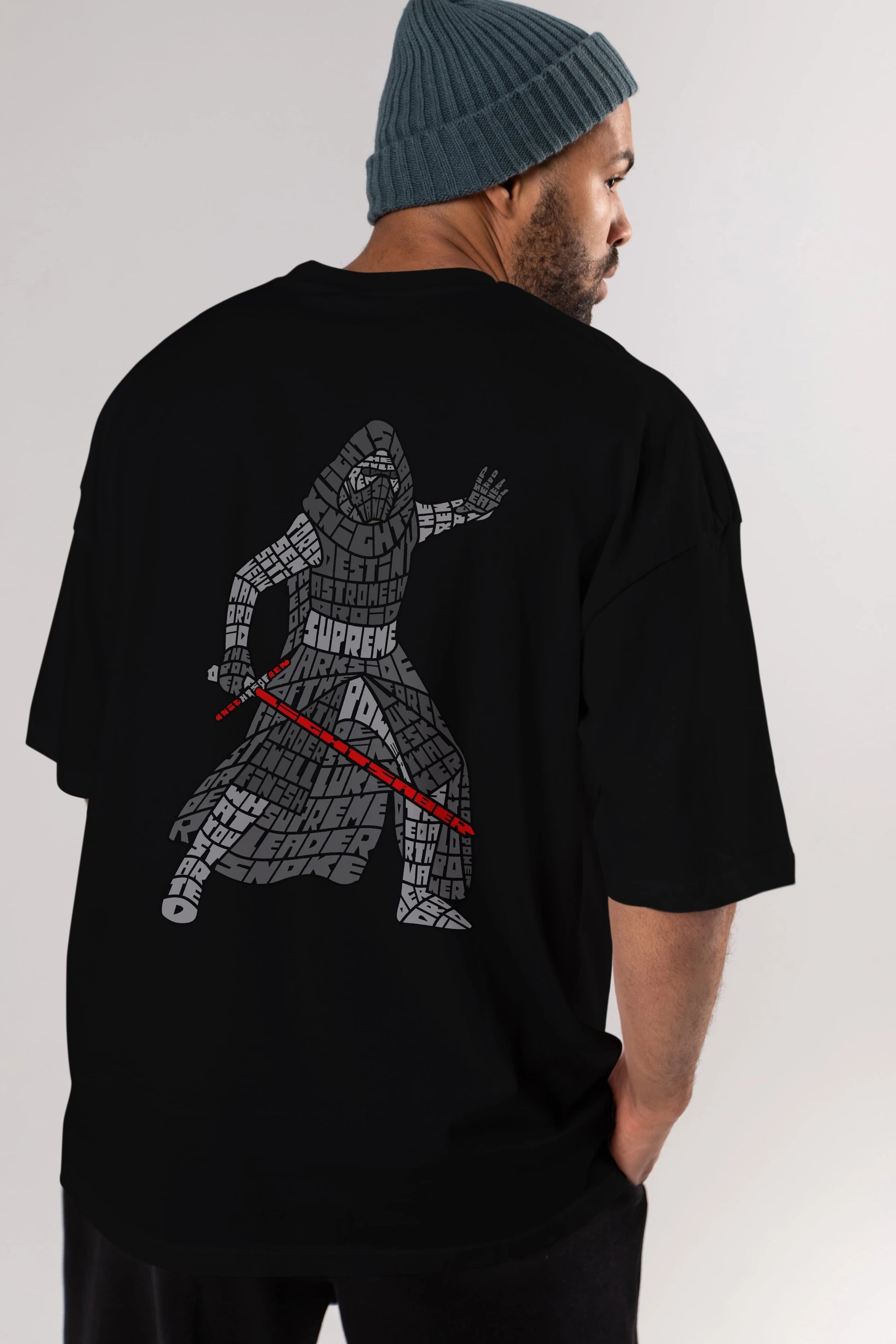 Kylo Arka Baskılı Oversize t-shirt %100 pamuk Erkek Kadın Unisex