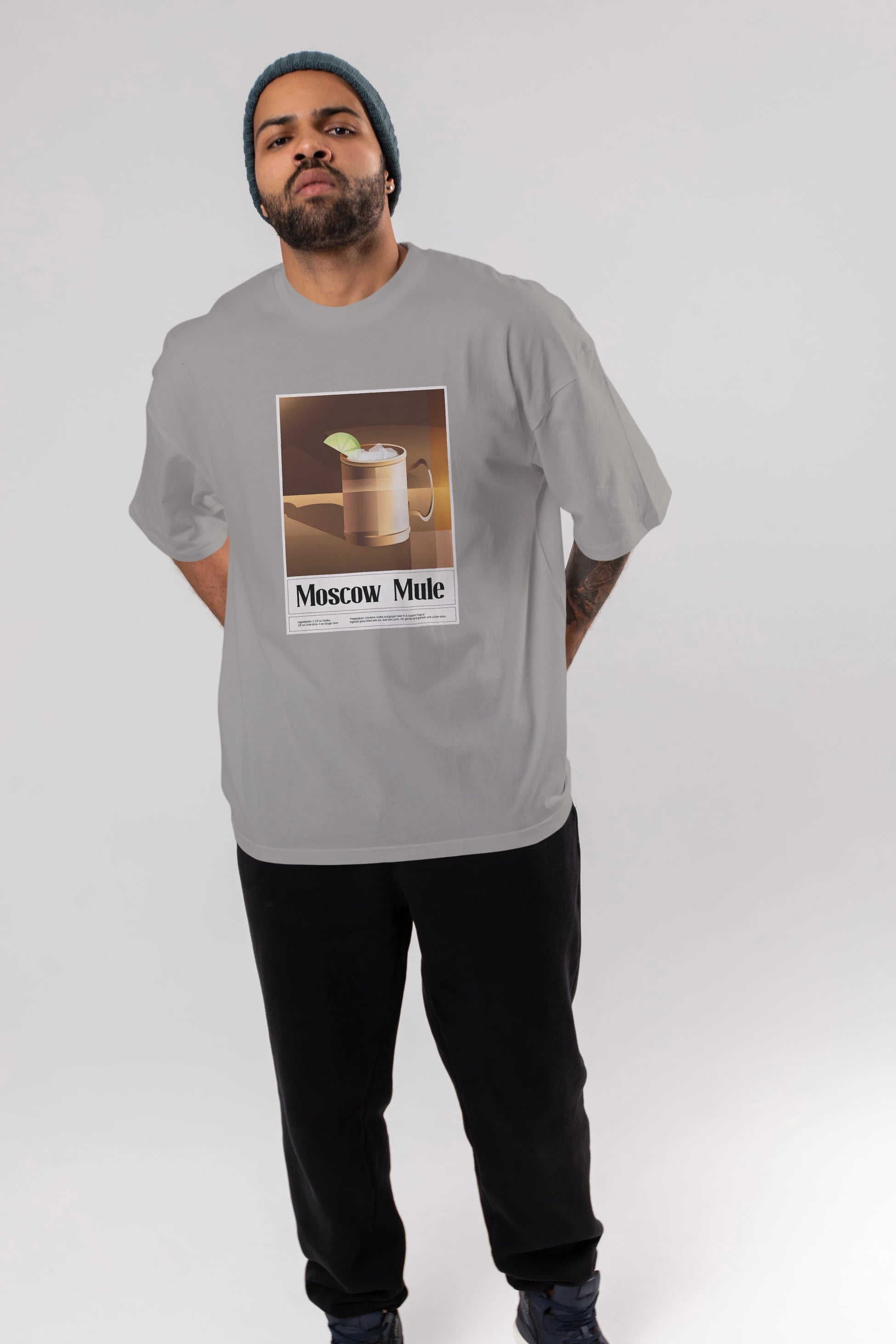 Moscow Mule 3 Ön Baskılı Oversize t-shirt Erkek Kadın Unisex %100 Pamuk Bisiklet Yaka tişort