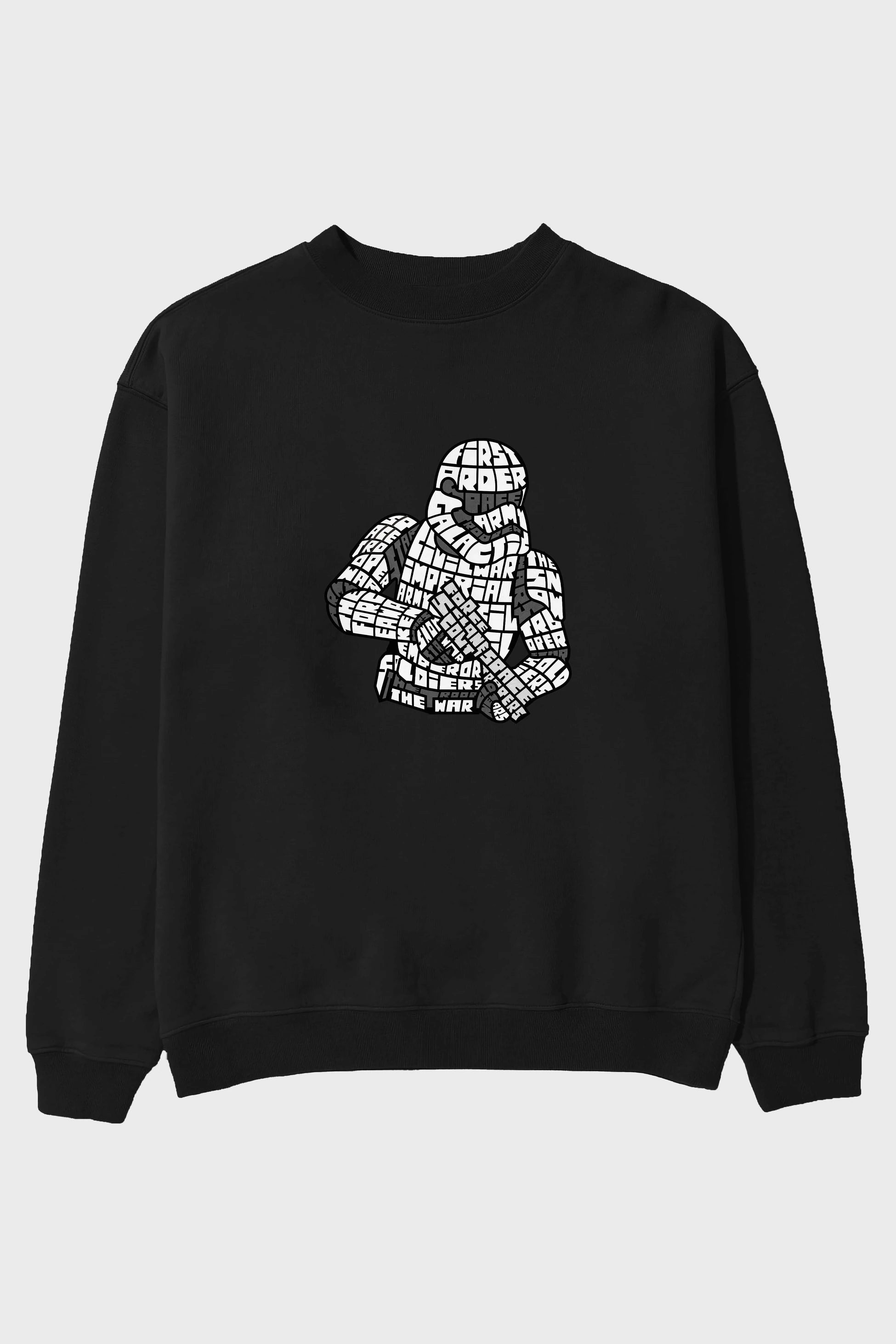 First Order Ön Baskılı Oversize Sweatshirt Erkek Kadın Unisex