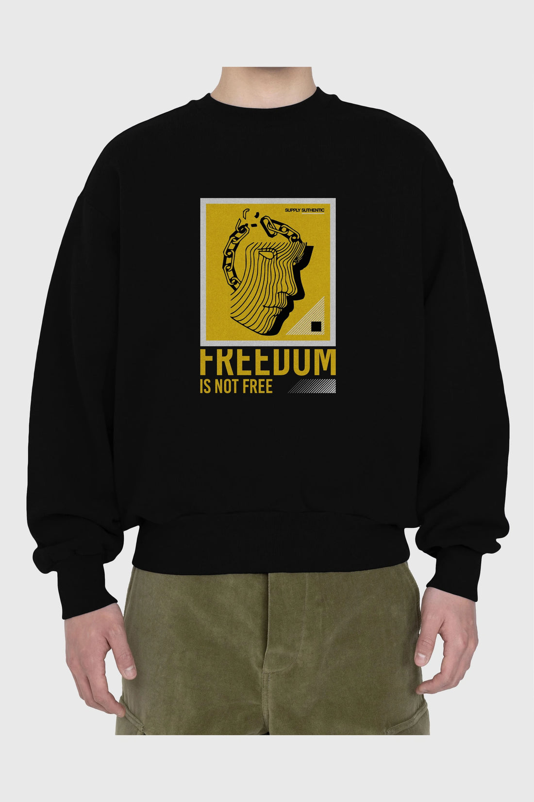 Freedom is Not Free Ön Baskılı Oversize Sweatshirt Erkek Kadın Unisex