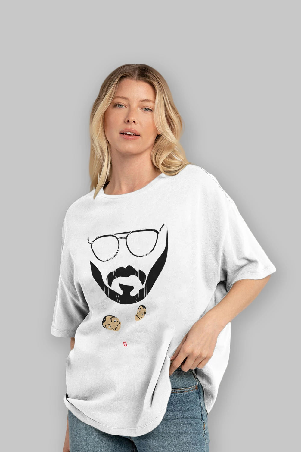 La Casa De Papel (11) Ön Baskılı Oversize t-shirt Erkek Kadın Unisex %100 Pamuk Bisiklet Yaka tişort
