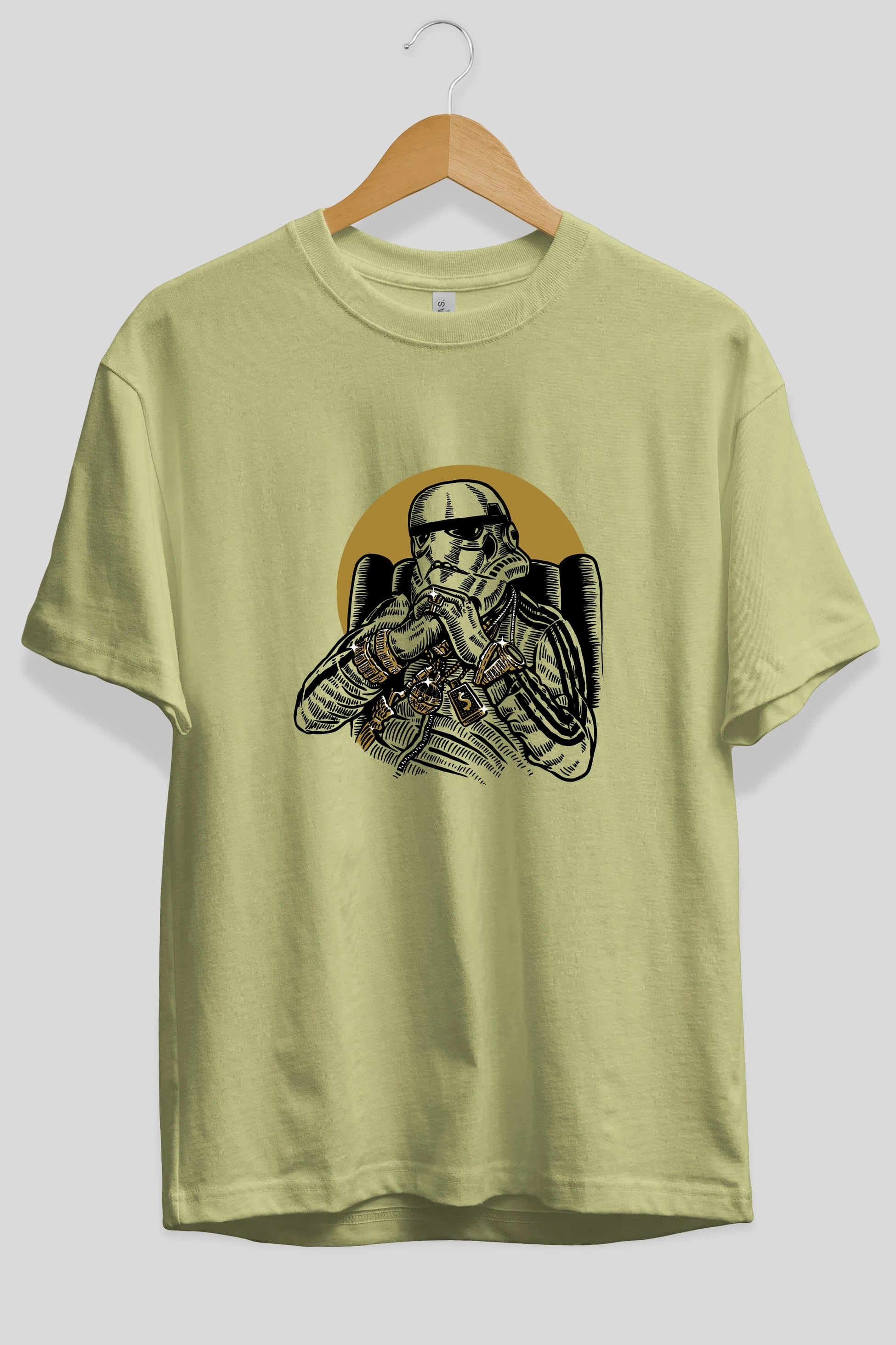 Trooper Dee Jay Ön Baskılı Oversize t-shirt Erkek Kadın Unisex %100 Pamuk tişort