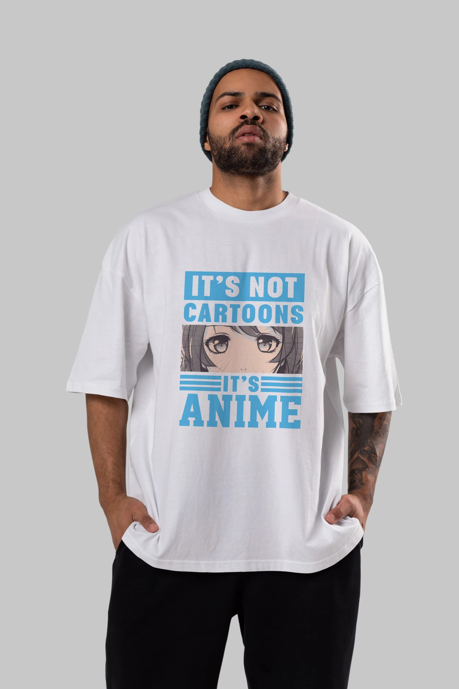 Its Anime Anime Ön Baskılı Oversize t-shirt Erkek Kadın Unisex
