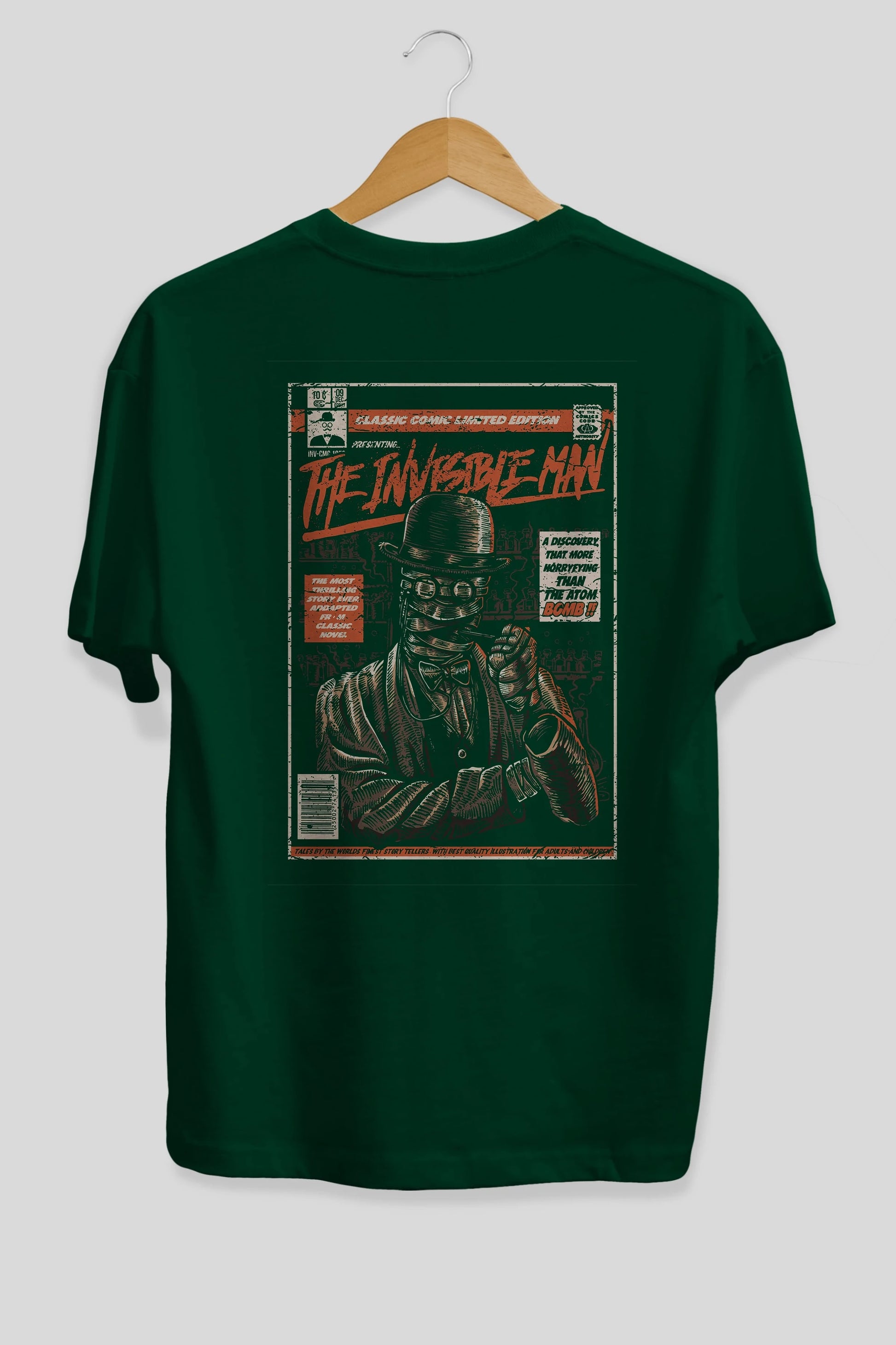 The Invisible Man Arka Baskılı Oversize t-shirt Erkek Kadın Unisex %100 Pamuk