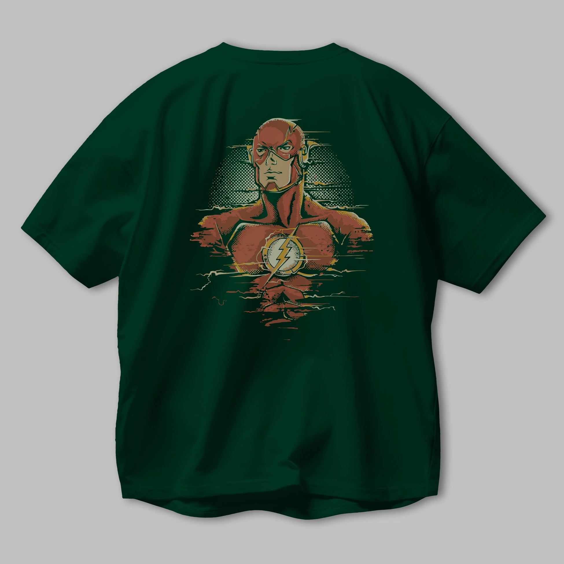 Flash Avengers Arka Baskılı Oversize t-shirt Erkek Kadın Unisex %100 Pamuk Bisiklet Yaka tişort