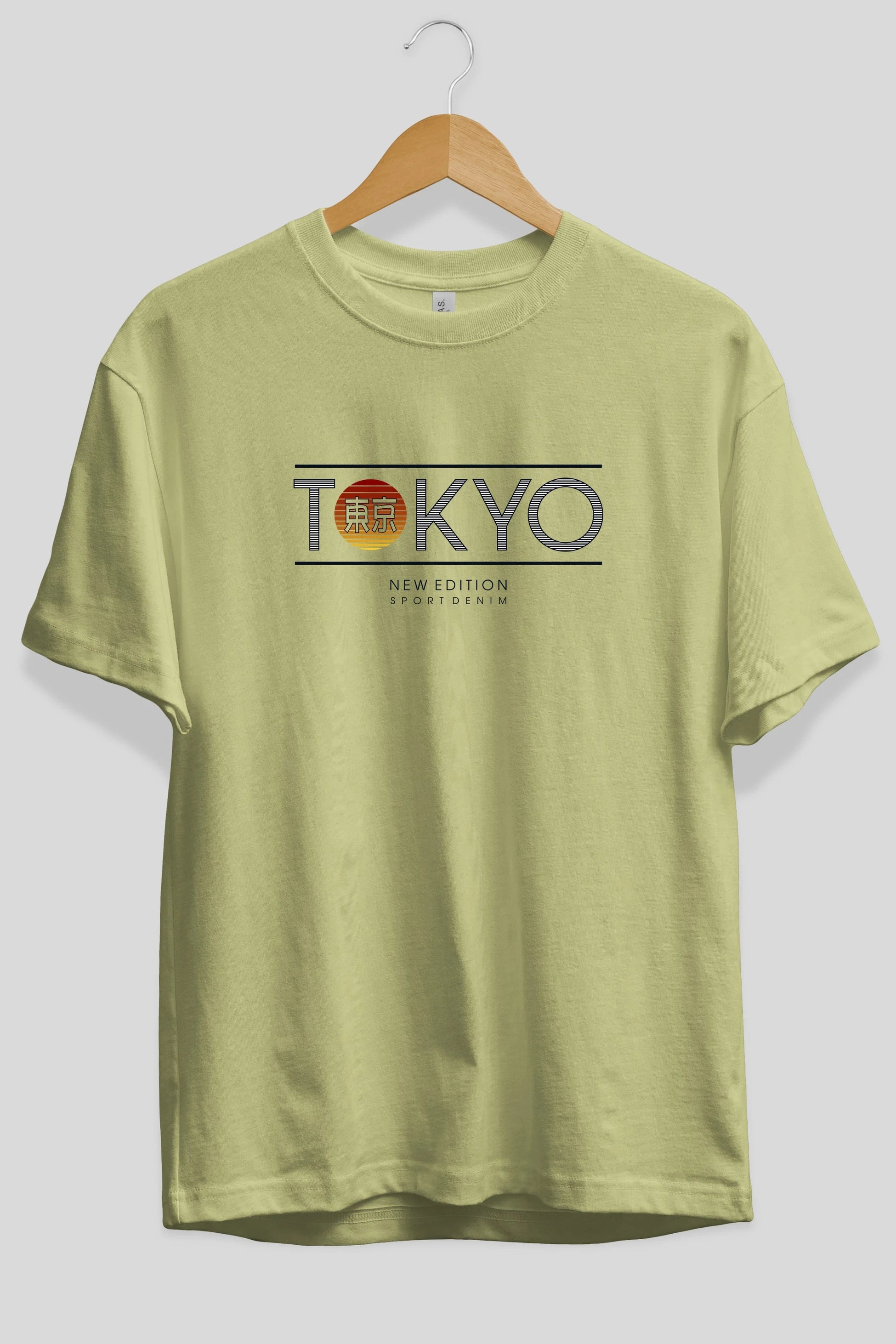 Tokyo Sport Ön Baskılı Oversize t-shirt Erkek Kadın Unisex