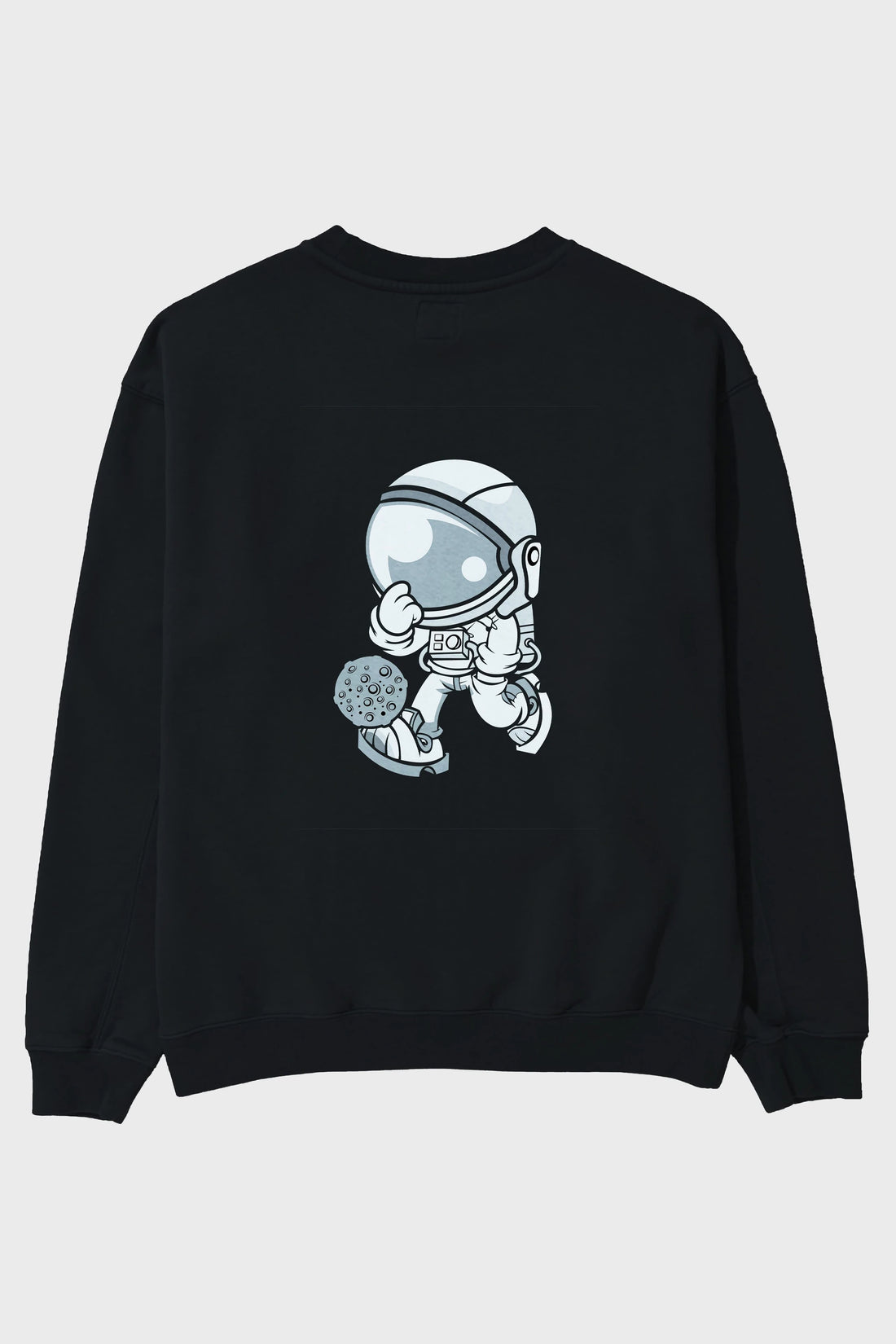 Street Astronaut Arka Baskılı Oversize Sweatshirt Erkek Kadın Unisex
