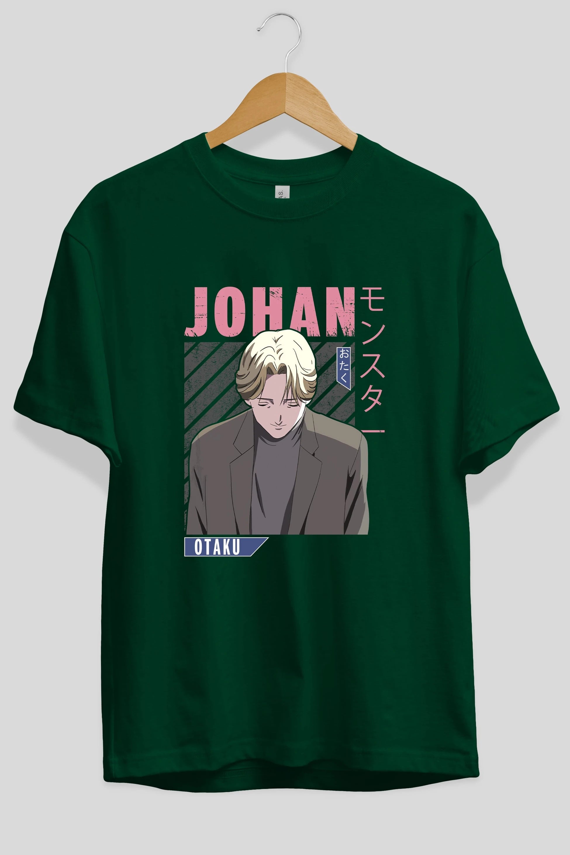 Johan Liebert MONSTER Anime Ön Baskılı Oversize t-shirt %100 pamuk Erkek Kadın Unisex