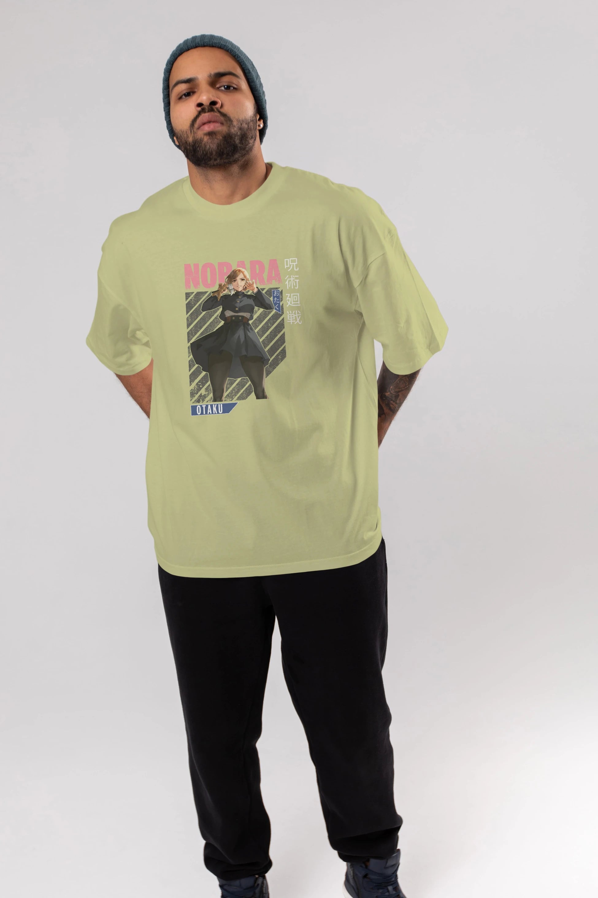 Nobara Kugisaki 4 Anime Ön Baskılı Oversize t-shirt %100 pamuk Erkek Kadın Unisex