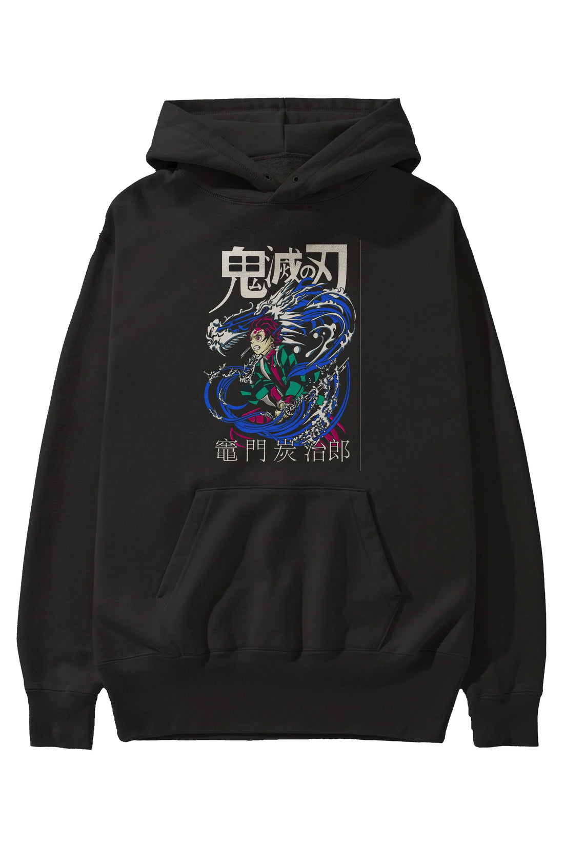 TANJIRO KAMADO 2 Anime Ön Baskılı Hoodie Oversize Kapüşonlu Sweatshirt Erkek Kadın Unisex