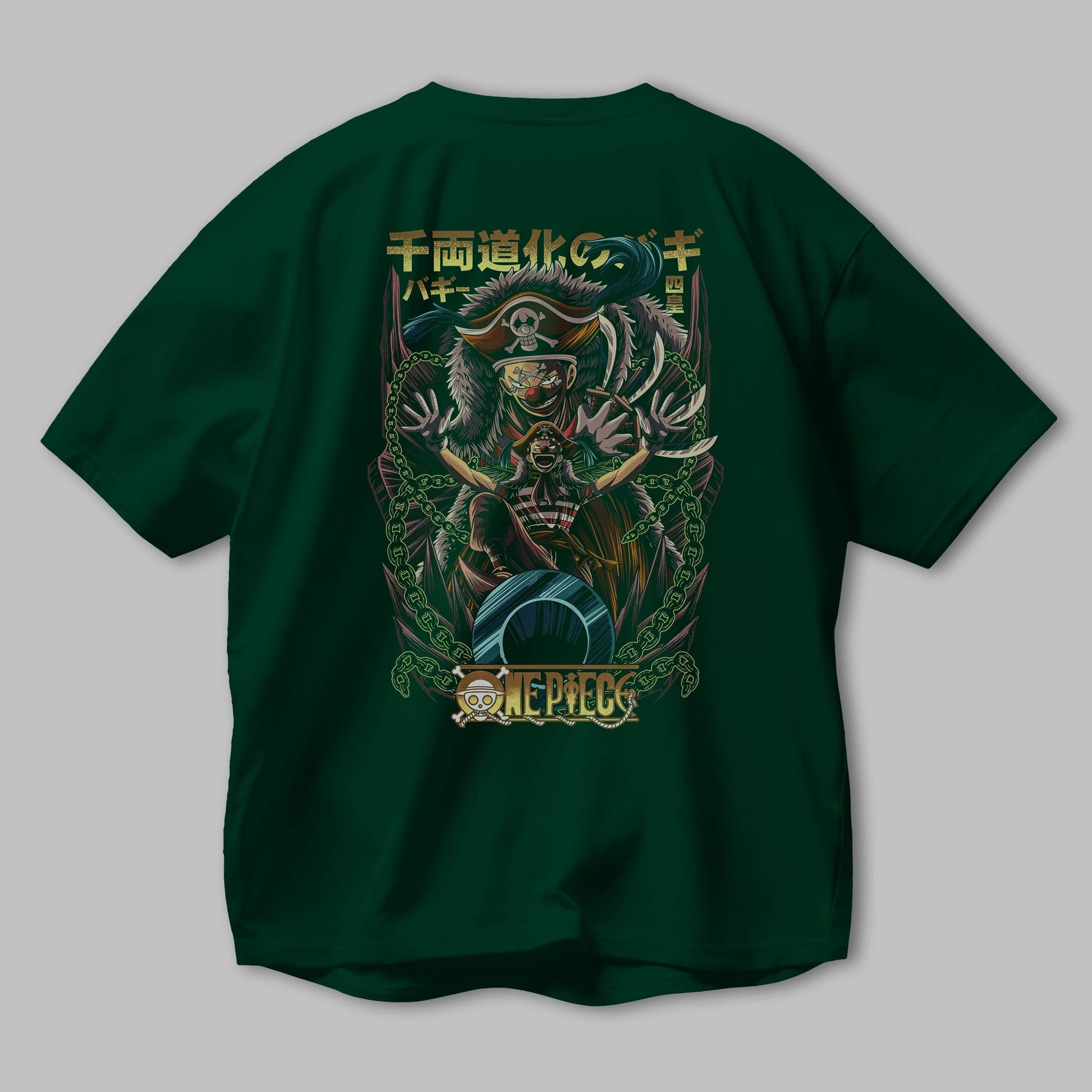 ONE PIECE (5) Anime Arka Baskılı Oversize t-shirt Erkek Kadın Unisex