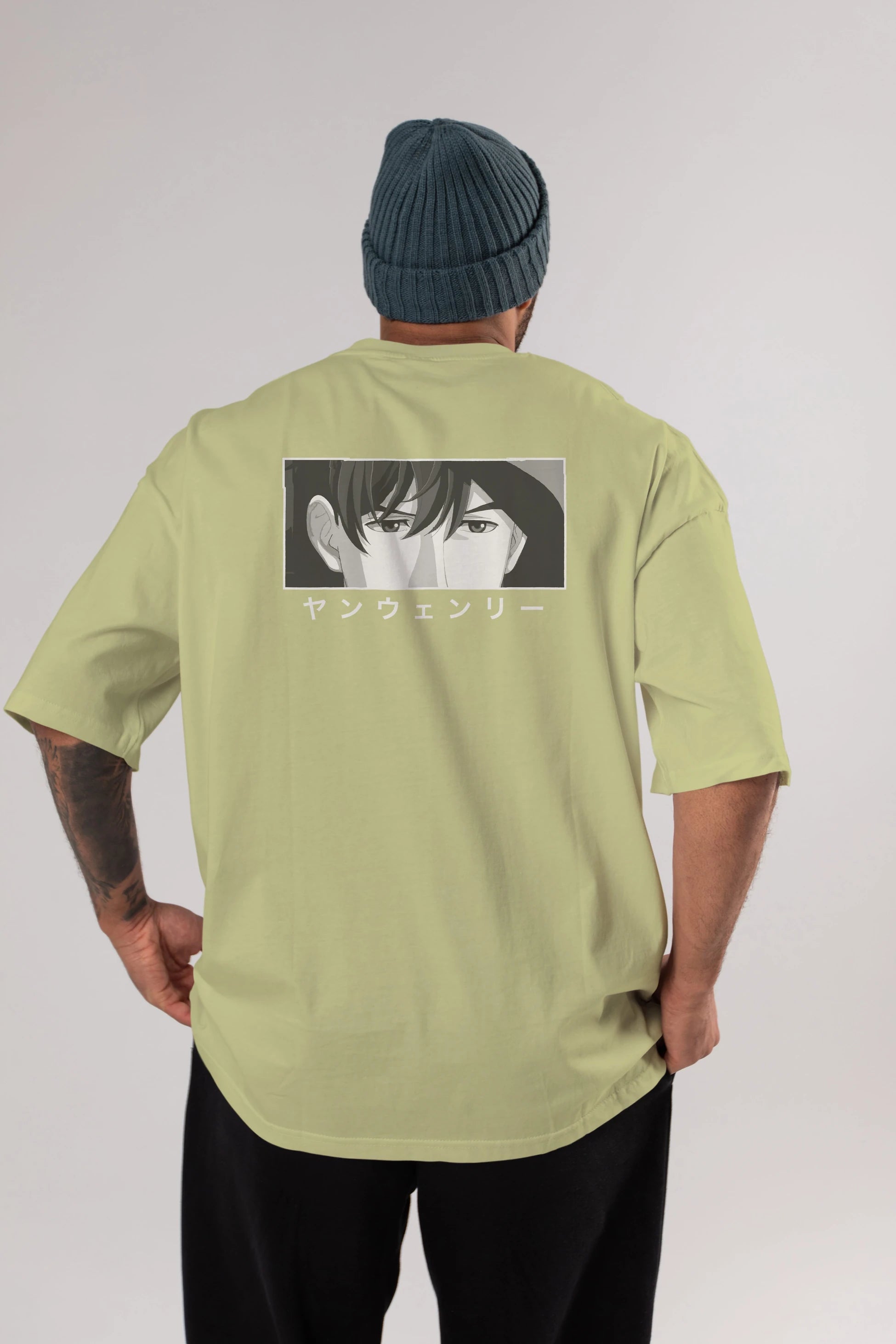 Wen-li Yang 1 Anime Arka Baskılı Oversize t-shirt Erkek Kadın Unisex