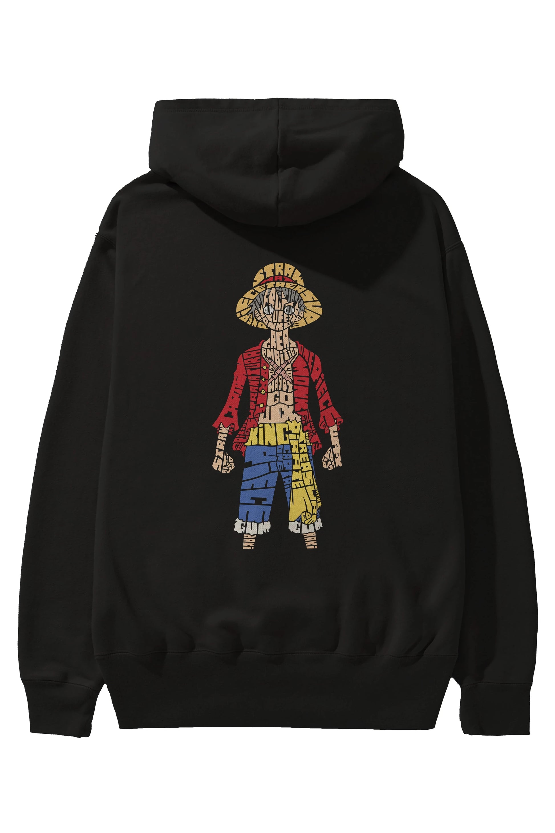One Piece Arka Baskılı Hoodie Oversize Kapüşonlu Sweatshirt Erkek Kadın Unisex