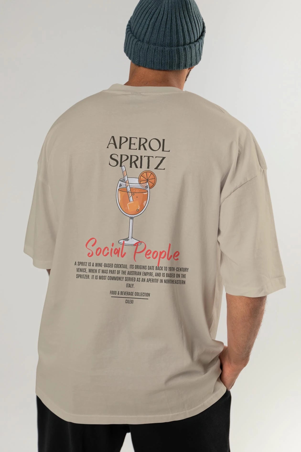 Aperol Sprıtz Kokteyl Serisi Baskılı Oversize t-shirt Erkek Kadın Unisex %100 Pamuk Bisiklet Yaka tişort