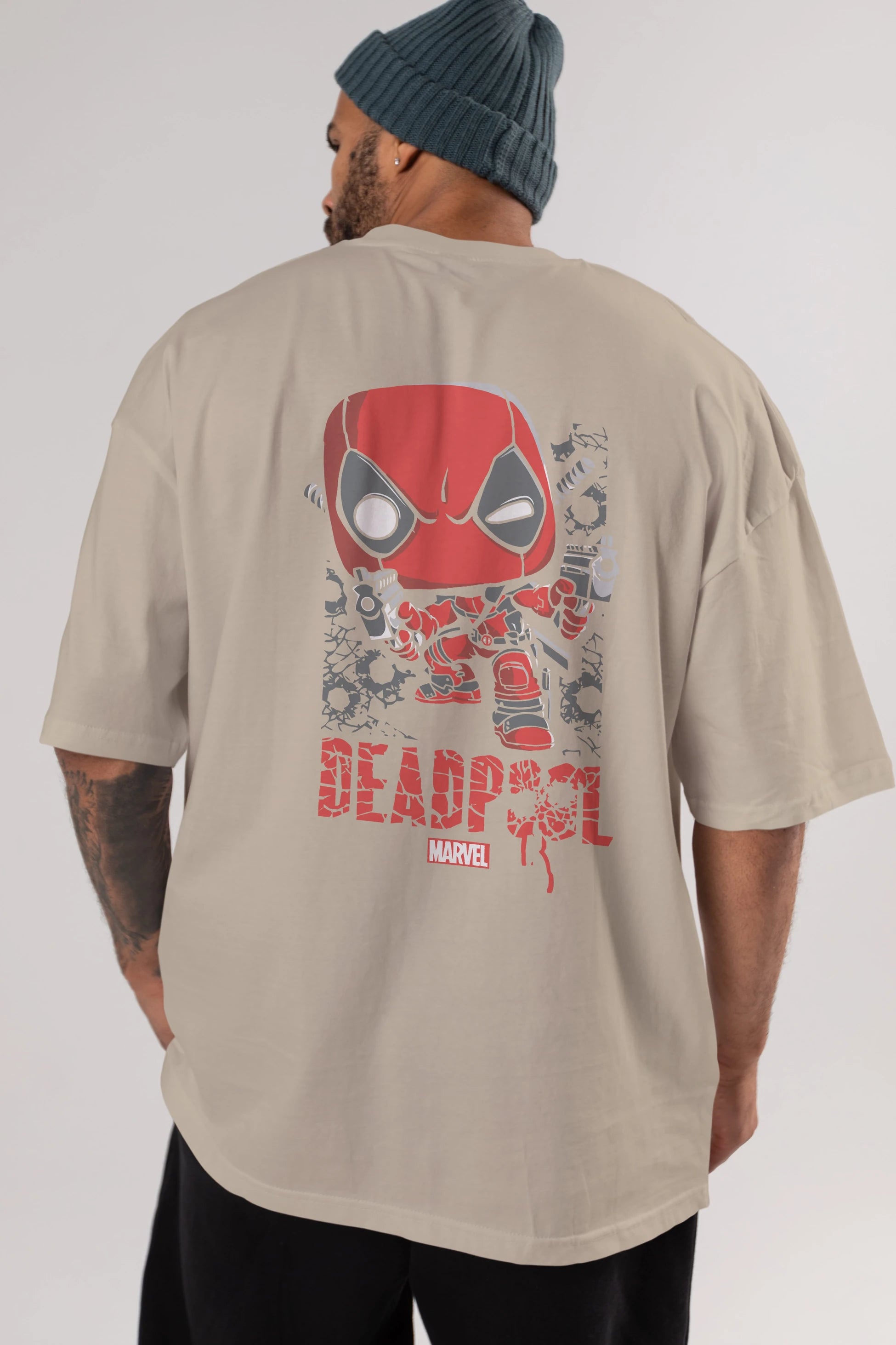Deadpool (8) Arka Baskılı Oversize t-shirt Erkek Kadın Unisex %100 Pamuk Bisiklet Yaka tişort