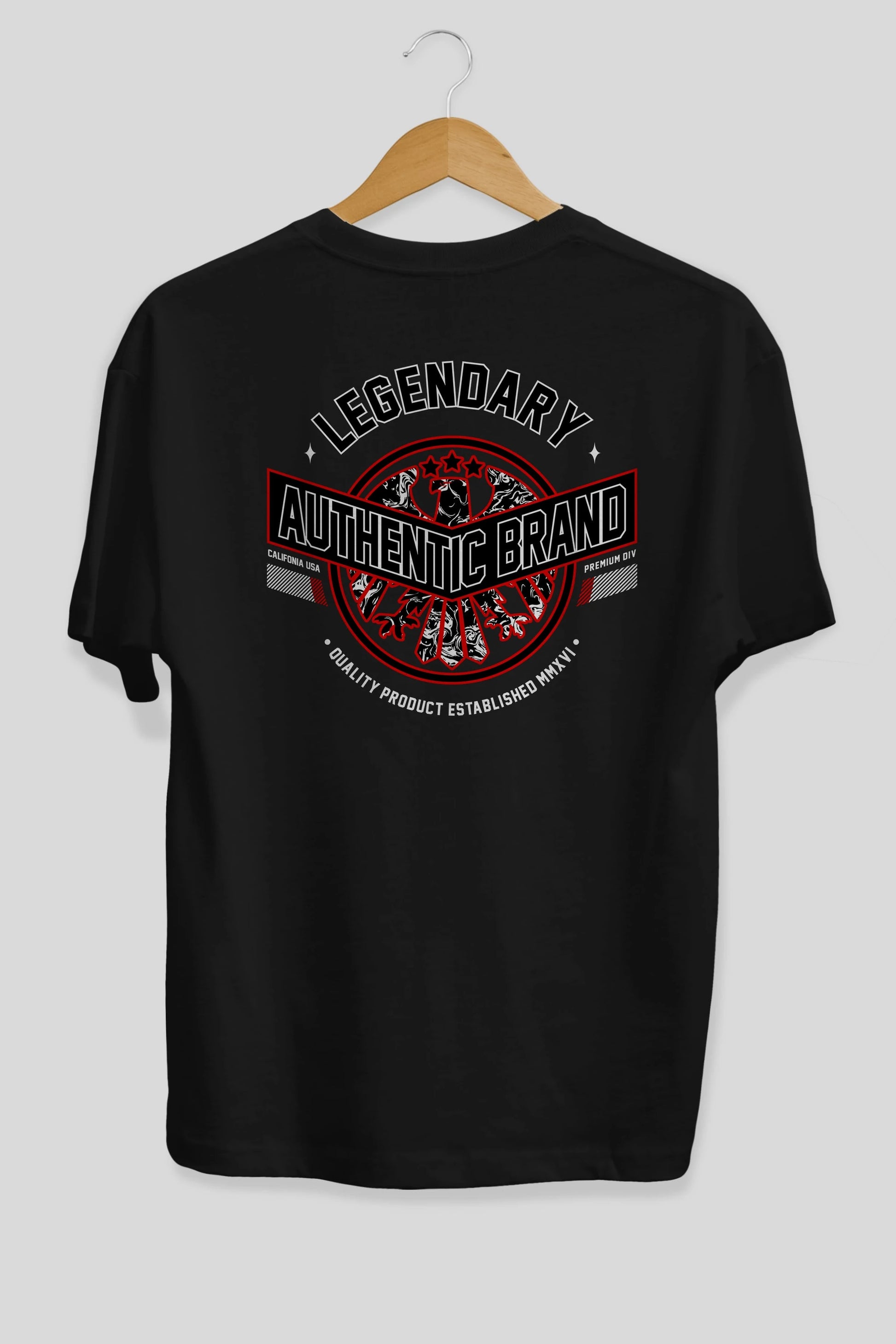 Legendary Brand Arka Baskılı Oversize t-shirt Erkek Kadın Unisex