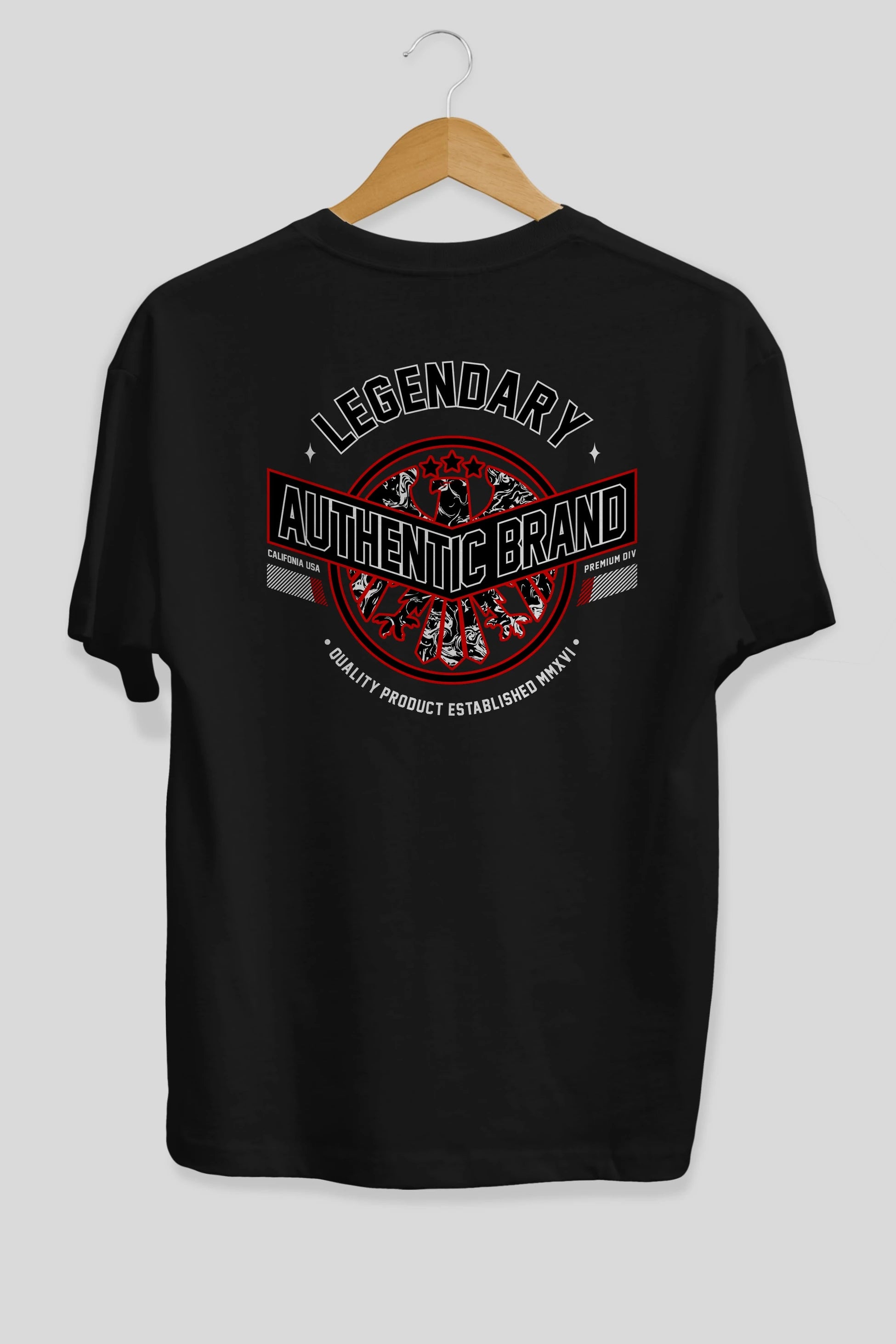 Legendary Brand Arka Baskılı Oversize t-shirt Erkek Kadın Unisex