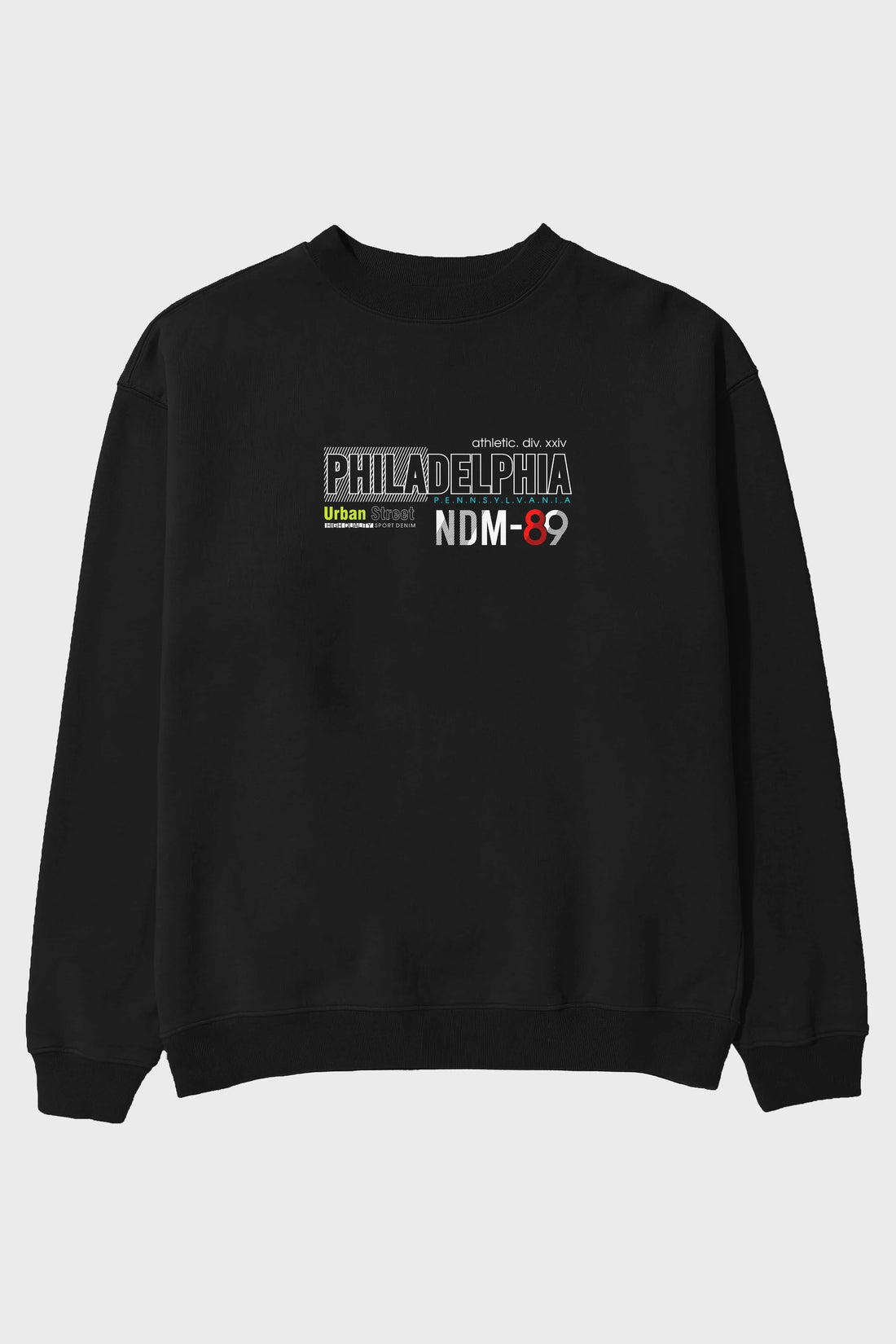 Philadelphia 89 Ön Baskılı Oversize Sweatshirt Erkek Kadın Unisex