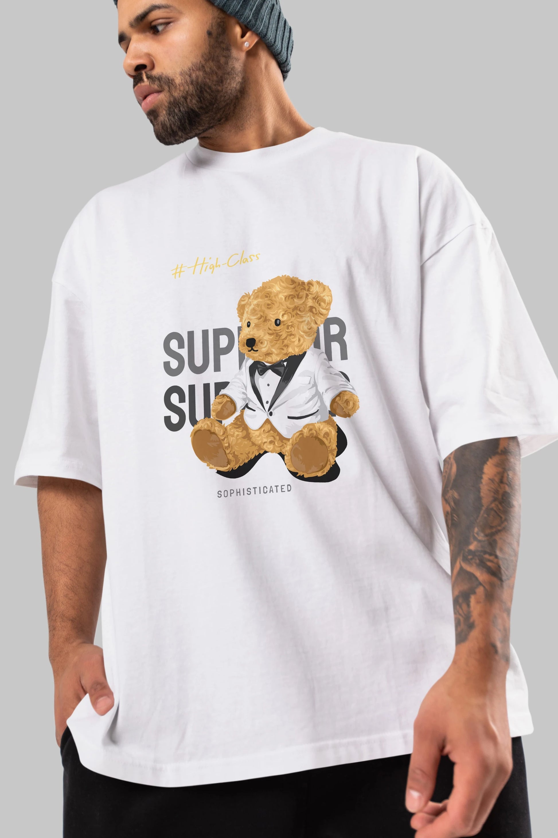 Teddy Bear Superior Ön Baskılı Oversize t-shirt Erkek Kadın Unisex %100 Pamuk