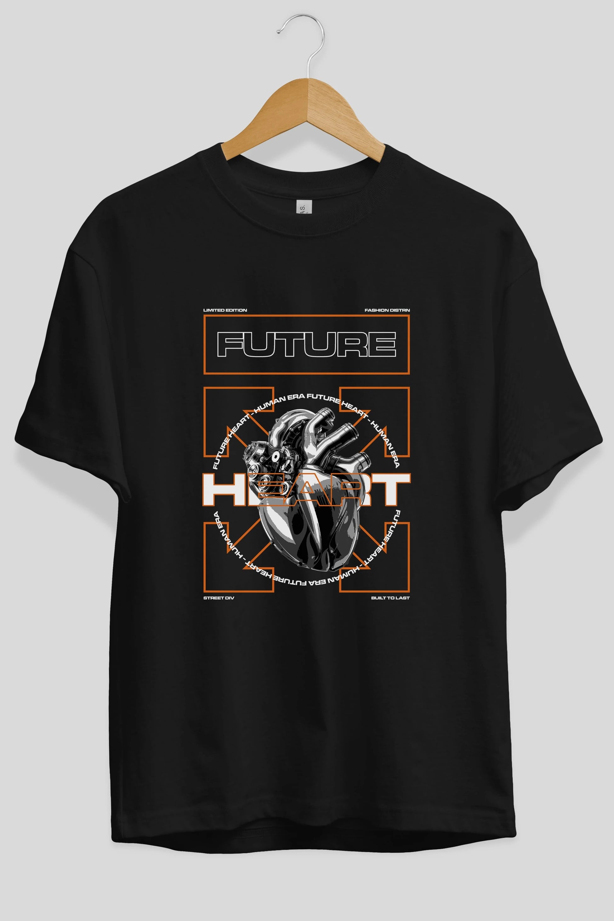 Future Heart Ön Baskılı Oversize t-shirt Erkek Kadın Unisex
