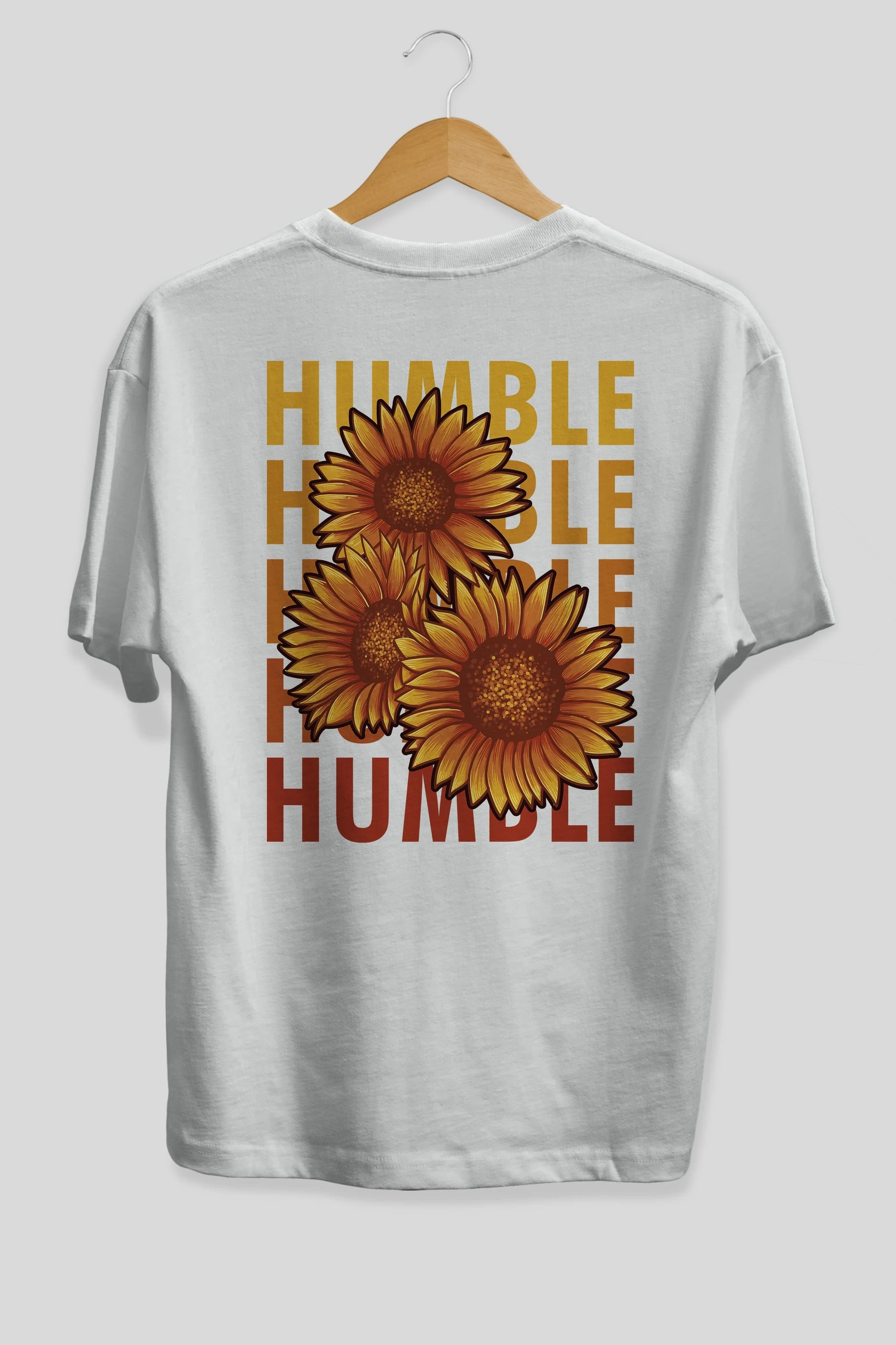Humble 2 Arka Baskılı Oversize t-shirt Erkek Kadın Unisex