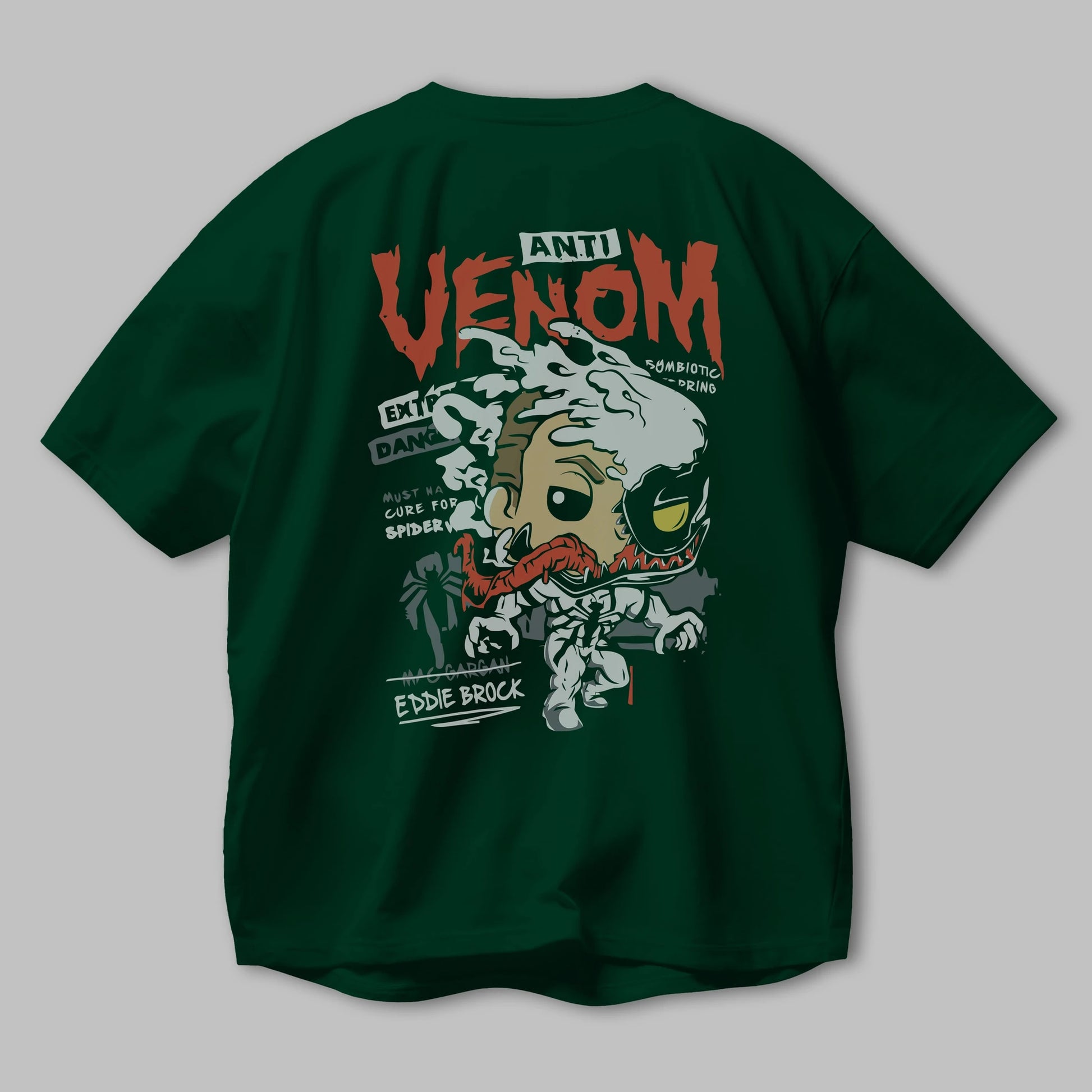 Venom (9) Arka Baskılı Oversize t-shirt Erkek Kadın Unisex %100 Pamuk Bisiklet Yaka tişort