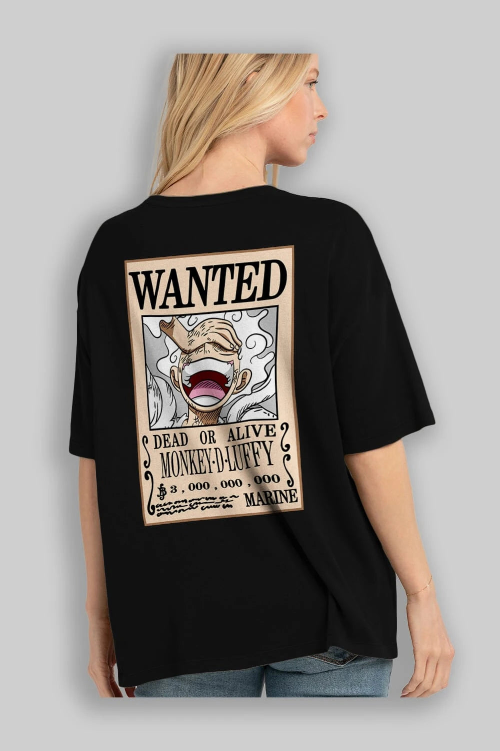 CARTEL LUFFY GEAR 5 Anime Arka Baskılı Oversize t-shirt Erkek Kadın Unisex