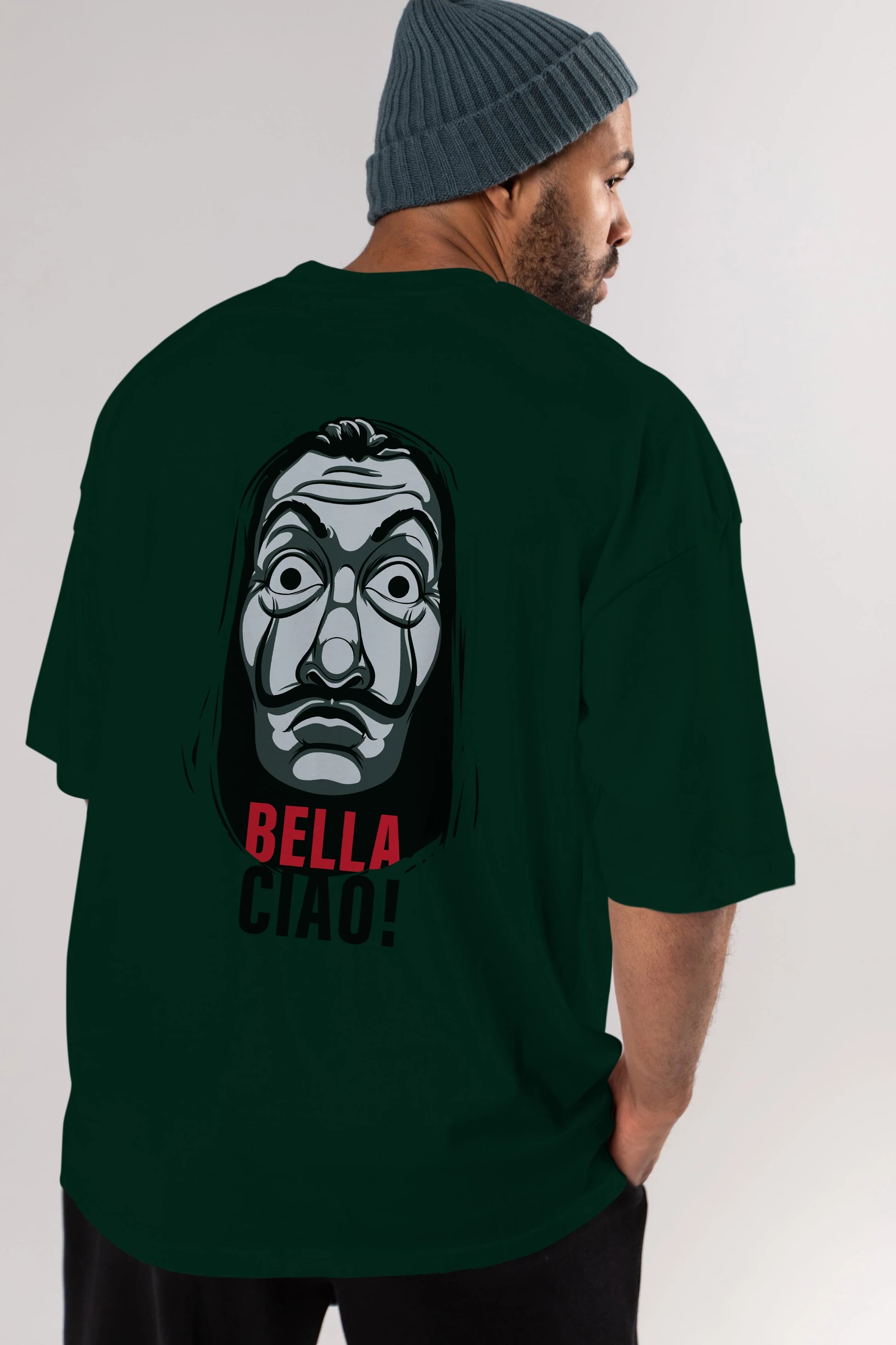 La Casa De Papel (12) Arka Baskılı Oversize t-shirt Erkek Kadın Unisex %100 Pamuk Bisiklet Yaka tişort