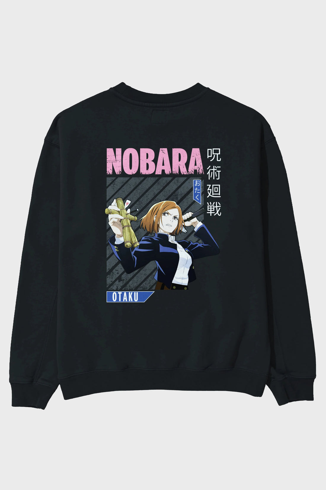 Nobara Kugisaki 6 Anime Arka Baskılı Oversize Sweatshirt Erkek Kadın Unisex