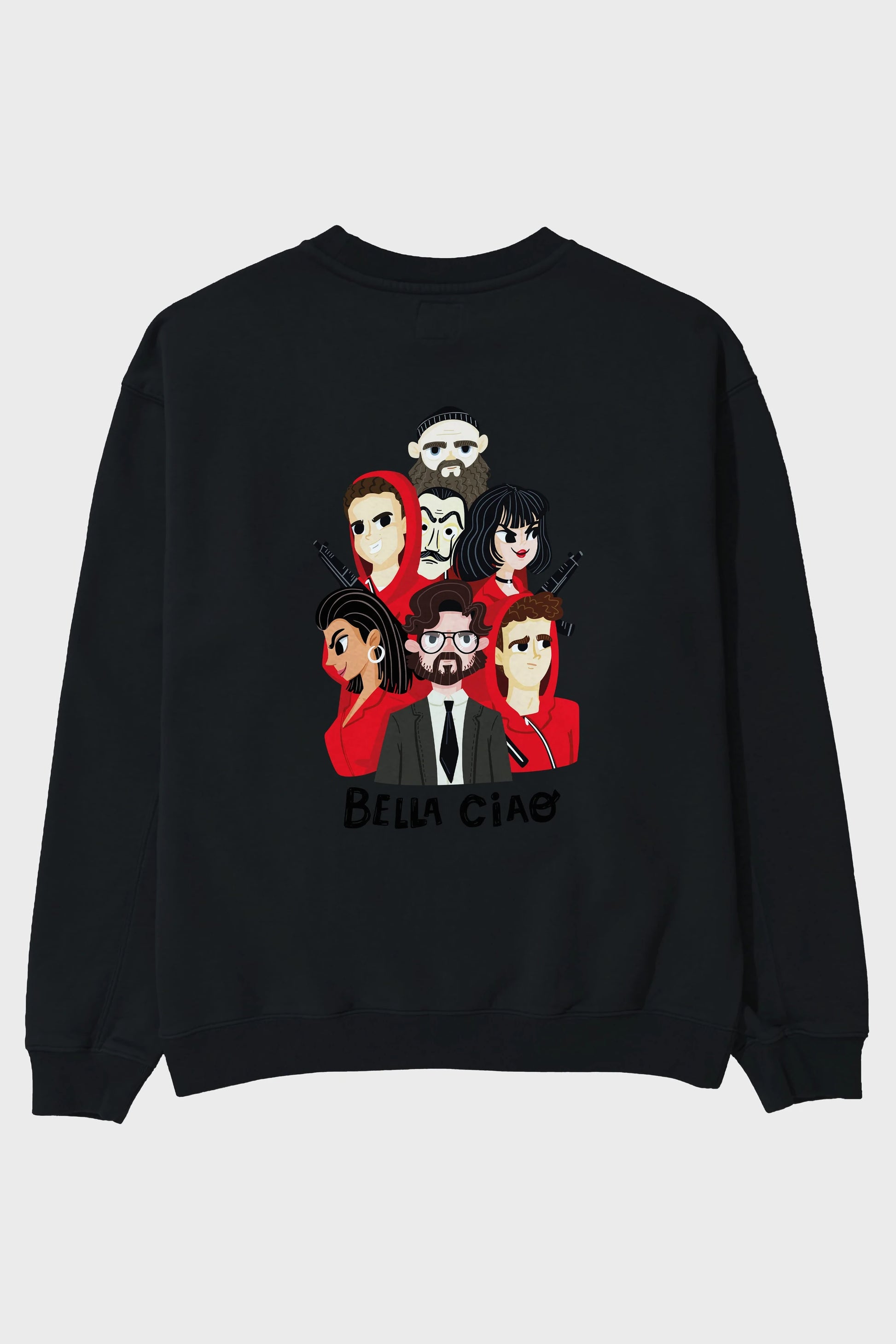 La Casa De Papel (13) Arka Baskılı Oversize Sweatshirt Erkek Kadın Unisex