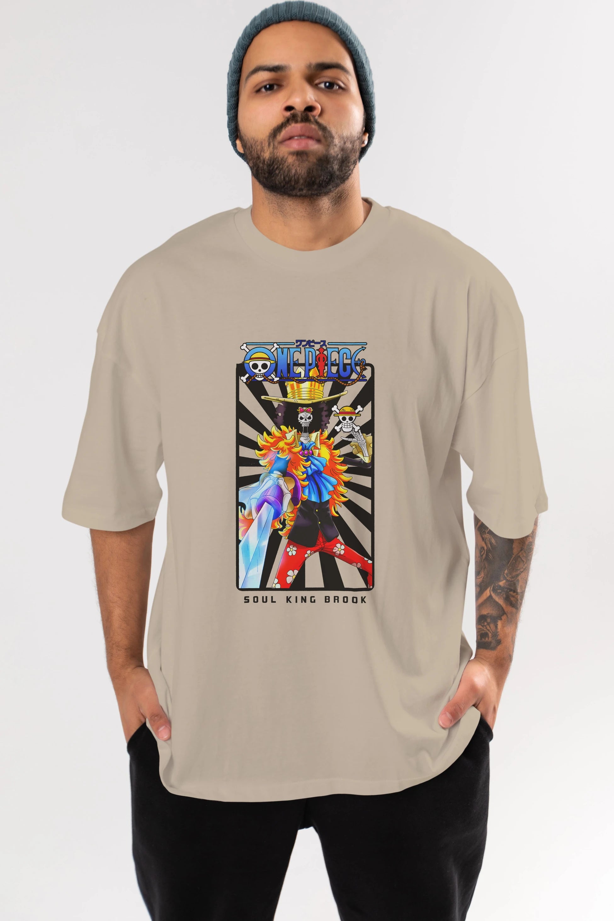 Brook Anime Ön Baskılı Oversize t-shirt Erkek Kadın Unisex