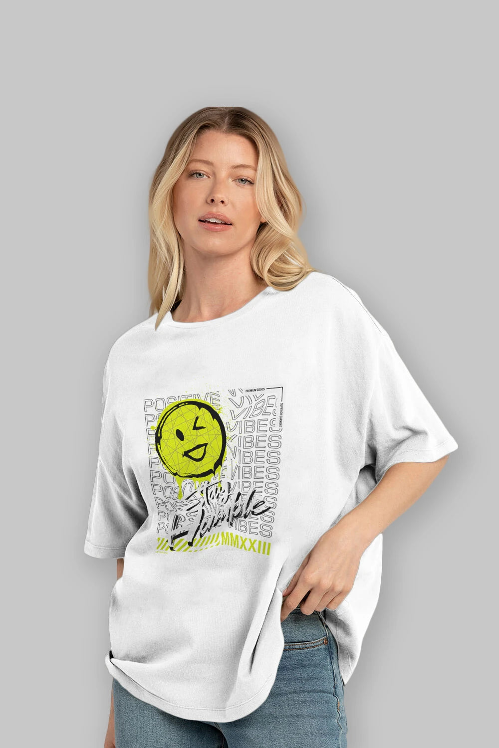 Stay Humble Ön Baskılı Oversize t-shirt Erkek Kadın Unisex