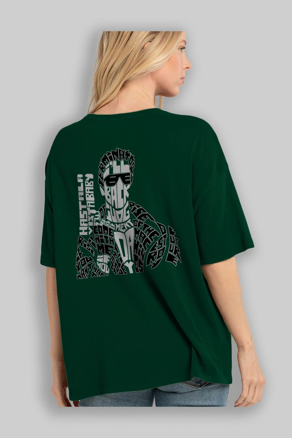 I_ll Be Back Arka Baskılı Oversize t-shirt %100 pamuk Erkek Kadın Unisex