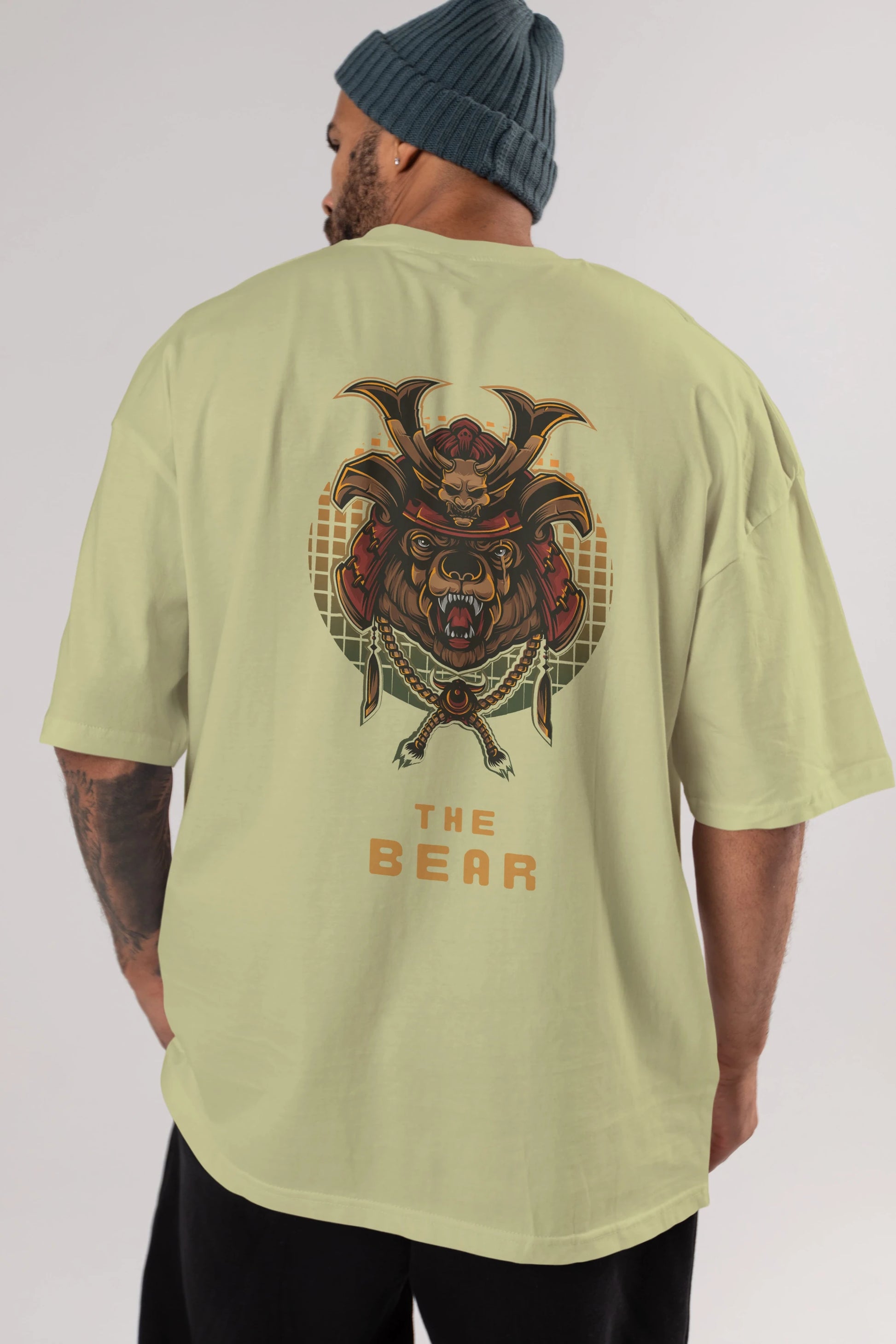 The Bear 2 Arka Baskılı Oversize t-shirt Erkek Kadın Unisex