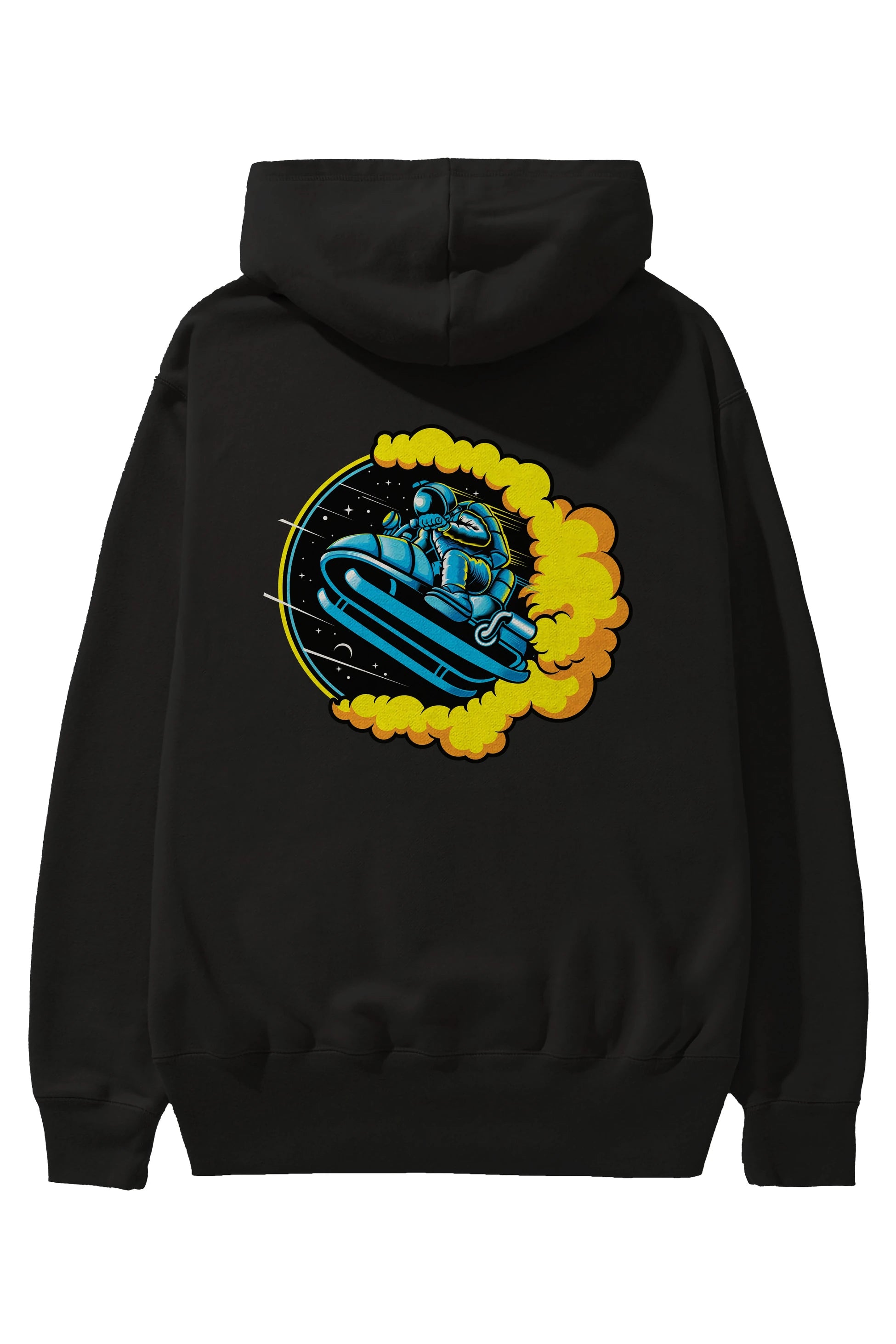 Astrojump with Snowmobile Arka Baskılı Hoodie Oversize Kapüşonlu Sweatshirt Erkek Kadın Unisex