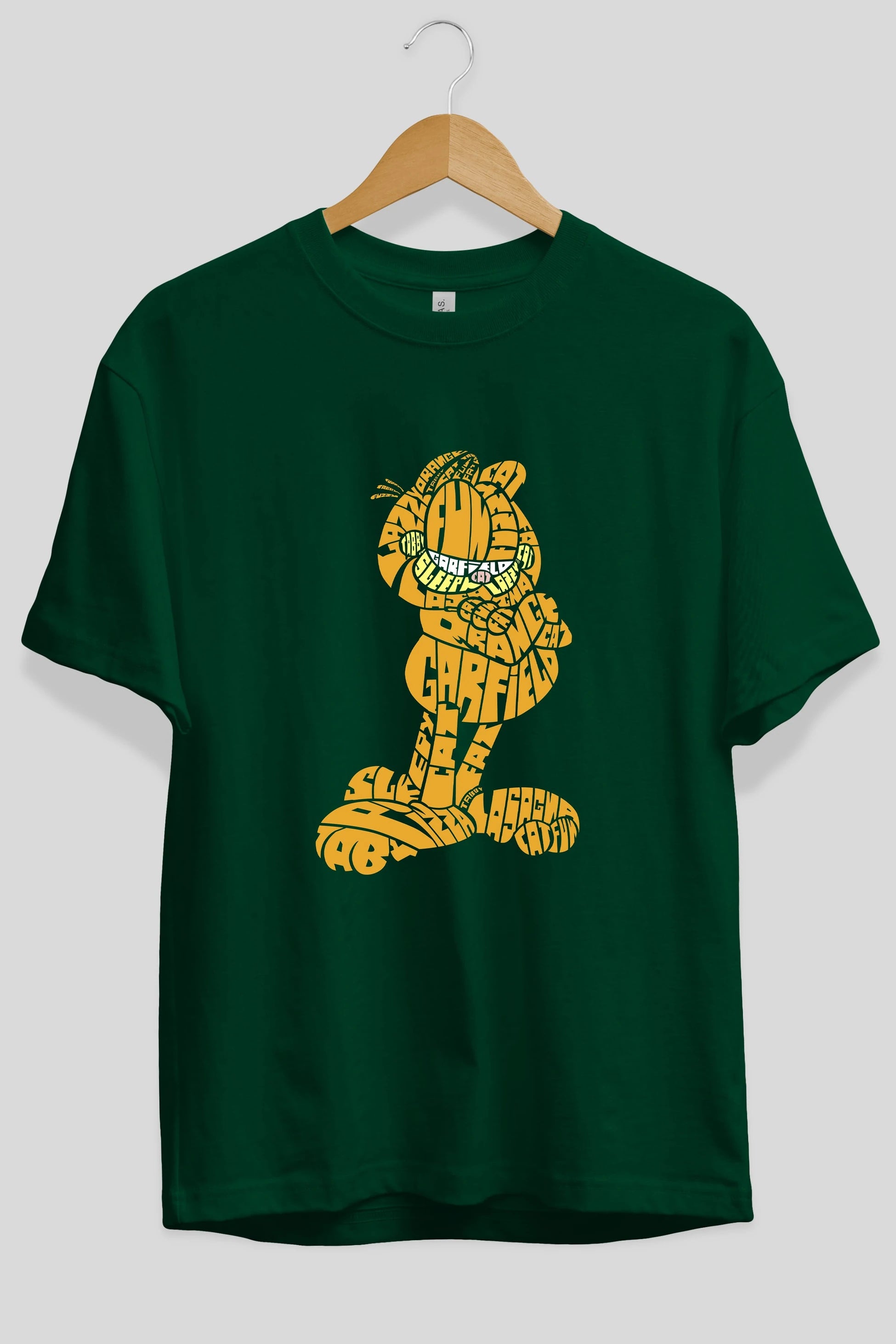 Garfield Ön Baskılı Oversize t-shirt %100 pamuk Erkek Kadın Unisex