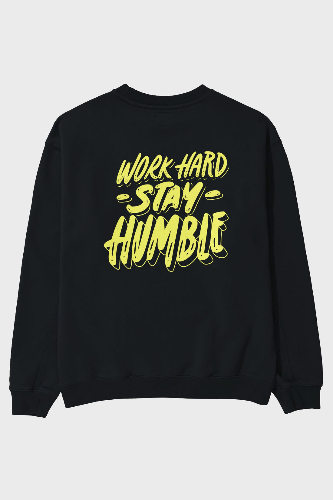 Word Hard Yazılı Arka Baskılı Oversize Sweatshirt Erkek Kadın Unisex