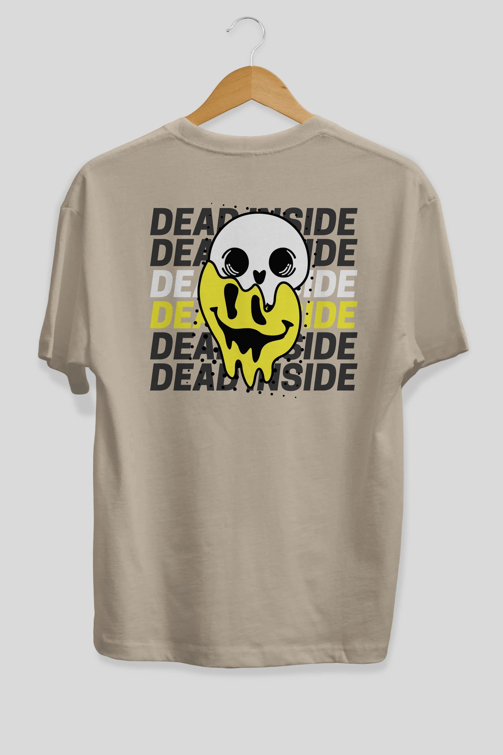 Dead Inside Yazılı Arka Baskılı Oversize t-shirt Erkek Kadın Unisex
