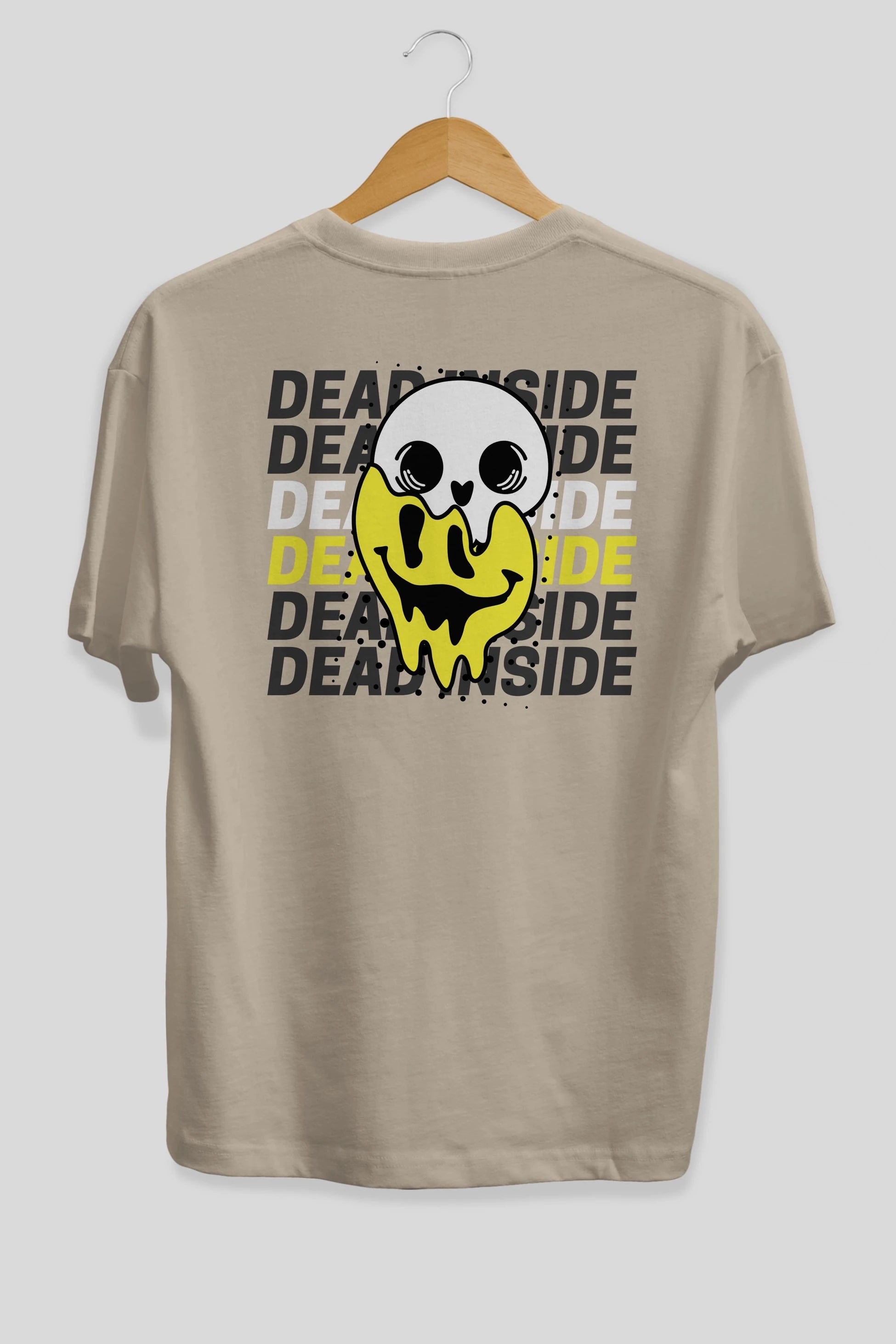 Dead Inside Yazılı Arka Baskılı Oversize t-shirt Erkek Kadın Unisex