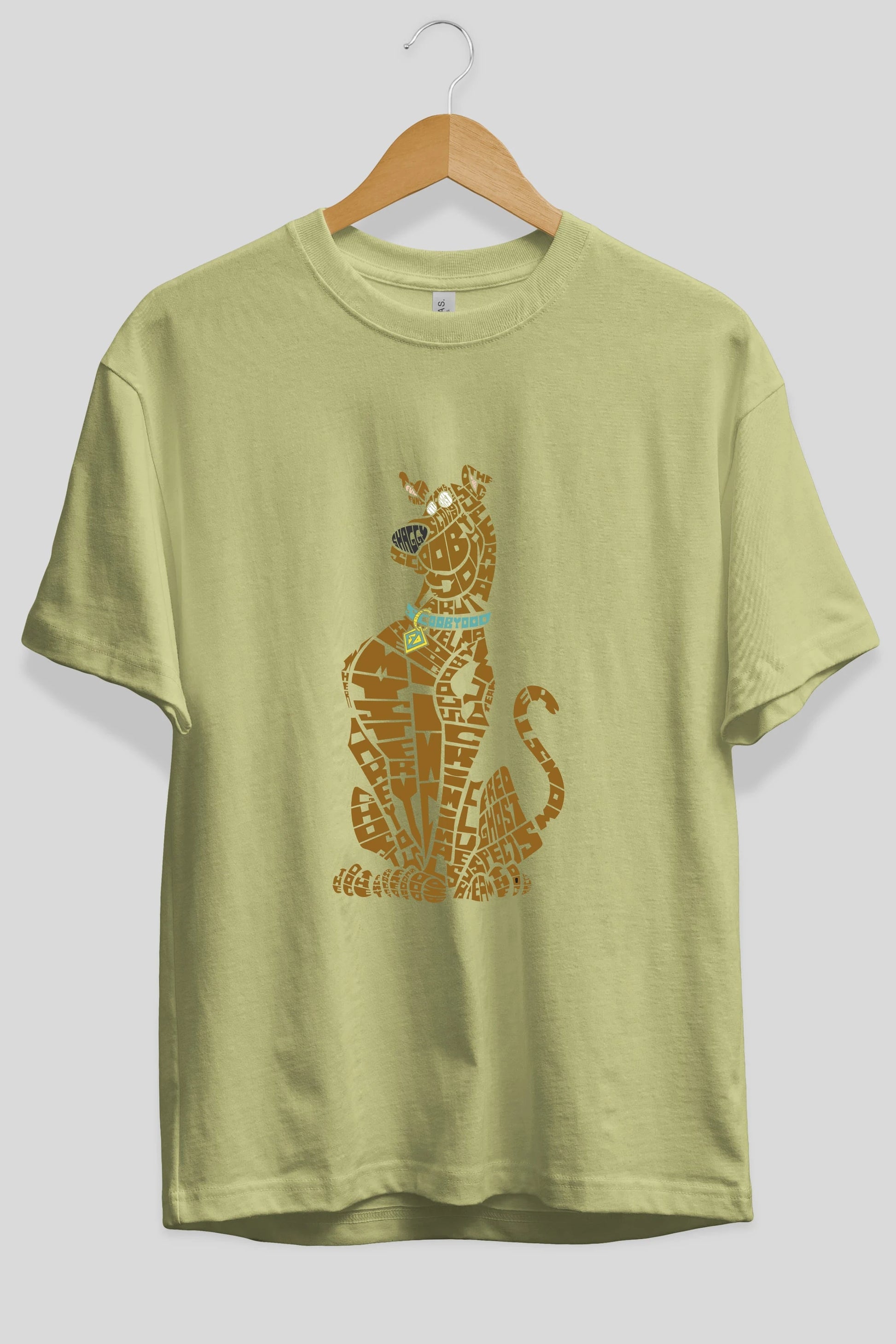 Scooby Doo Ön Baskılı Oversize t-shirt %100 pamuk Erkek Kadın Unisex