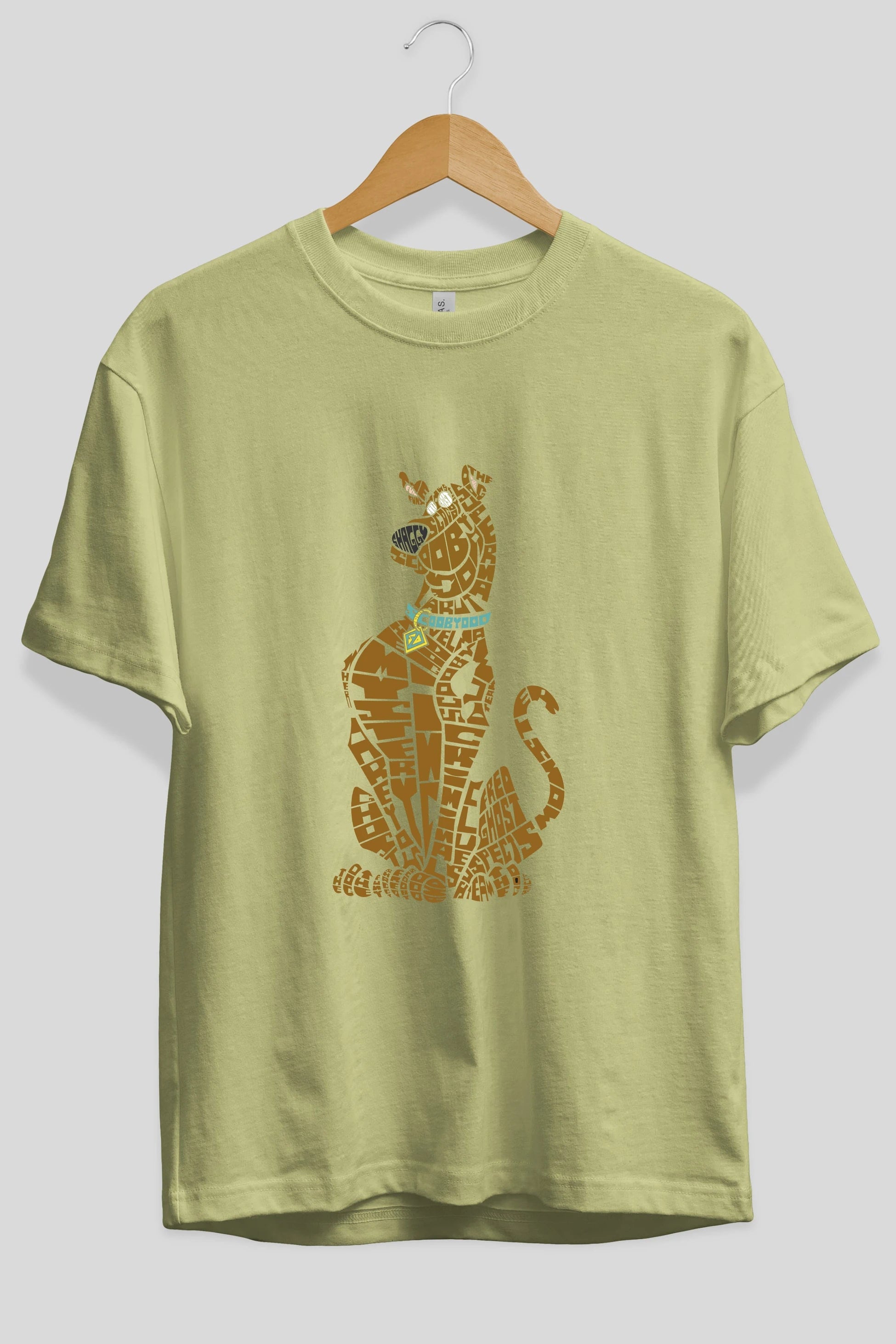 Scooby Doo Ön Baskılı Oversize t-shirt %100 pamuk Erkek Kadın Unisex